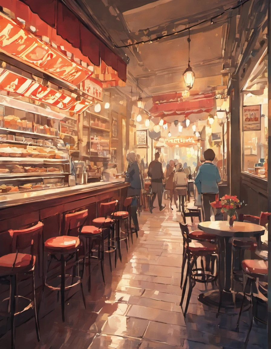 A chic cafe on the streets of Paris