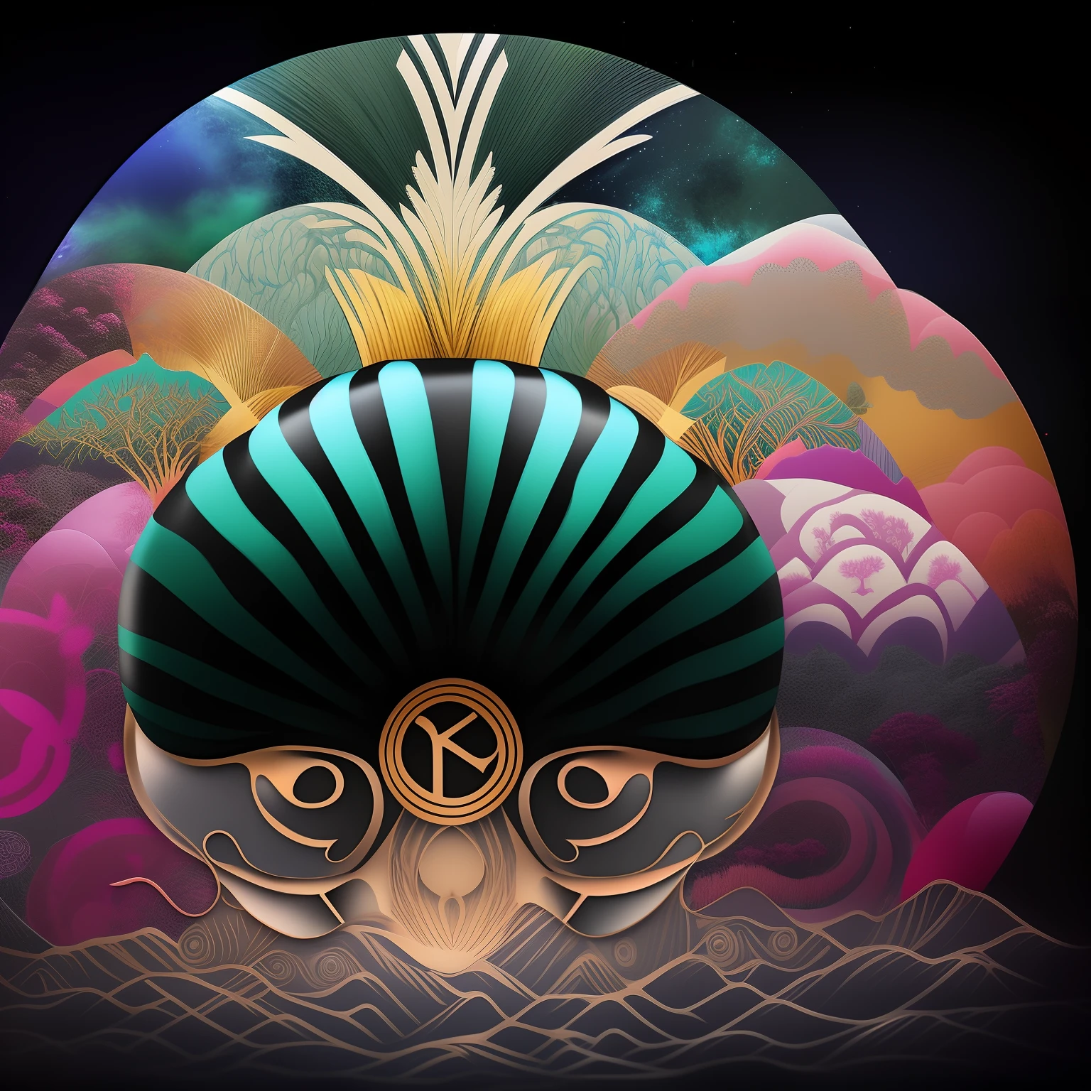 Logo to describe the design of a brain-computer interface device for the communication of deaf people through the recognition of EEG signals that allows the conversion of waves into words and sounds, ukiyo-e, conceptual art, wildlife photography, graffiti, vibrant, portrait photography, architecture, anime, dark fantasy, illustration, product, fashion, painting, cinematic, typography, 3d render, photo, posterv0.2