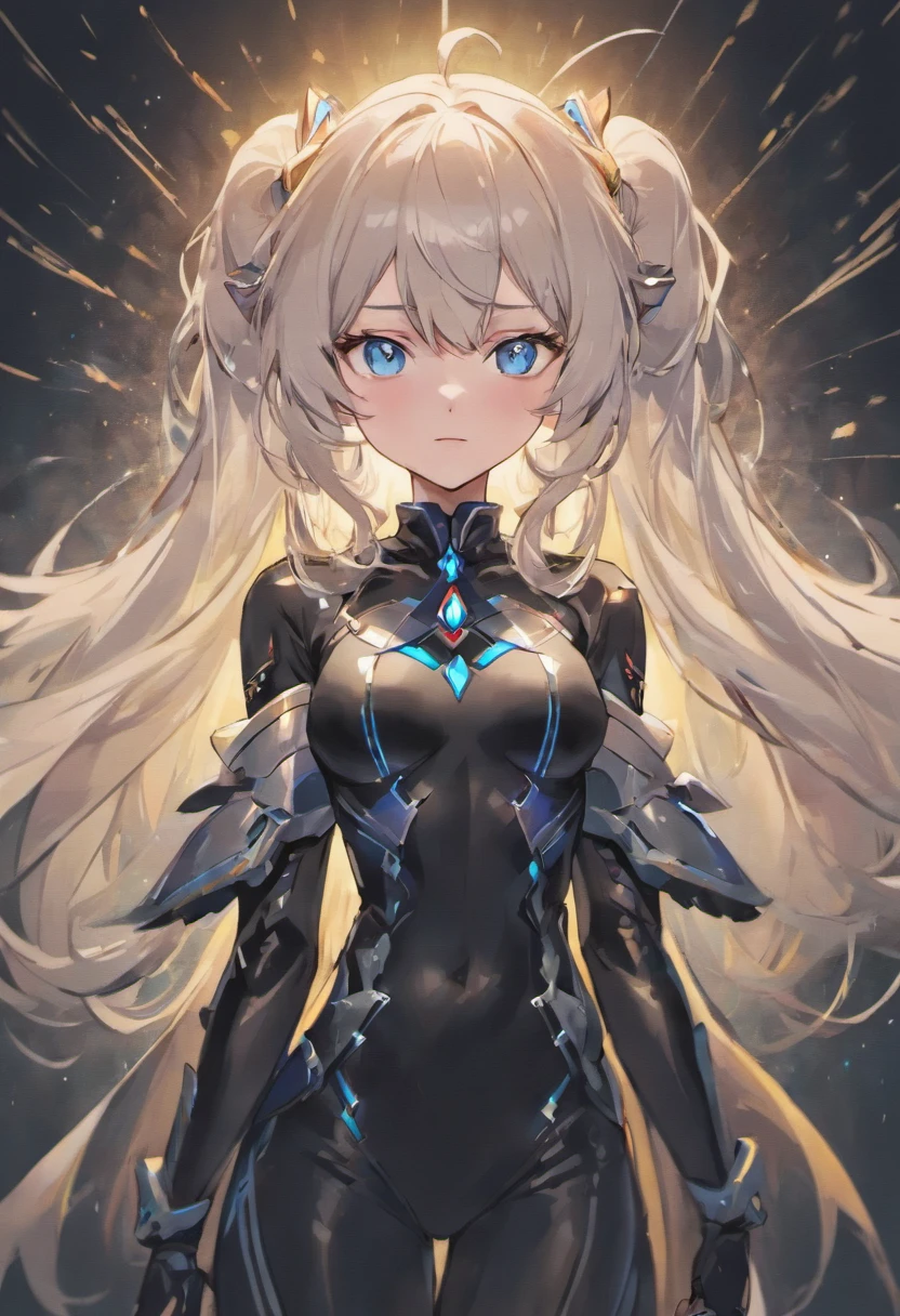 anime woman with long hair and blue eyes in a black outfit, cyborg - woman with silver hair, white haired deity, perfect white haired woman, white haired, with sleek silver armor, ashe, portrait of a female anime hero, white haired lady, white-haired, anime character, female anime character, portrait knights of zodiac girl, detailed anime character art, silver hair woman