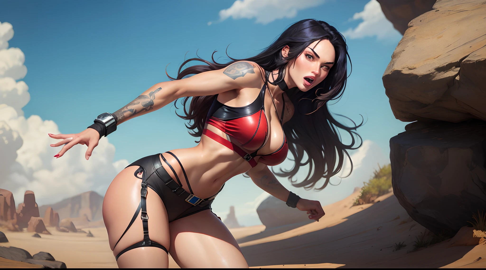 Megan Fox jogando play 5