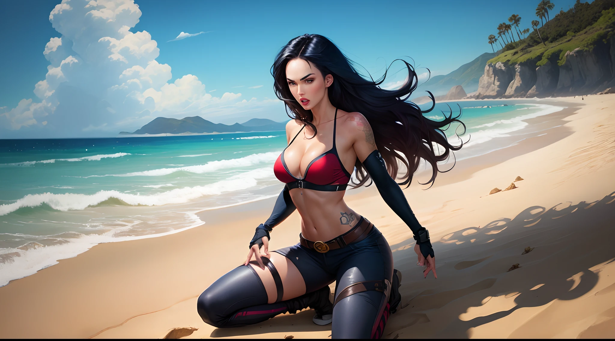 Megan Fox jogando play 5