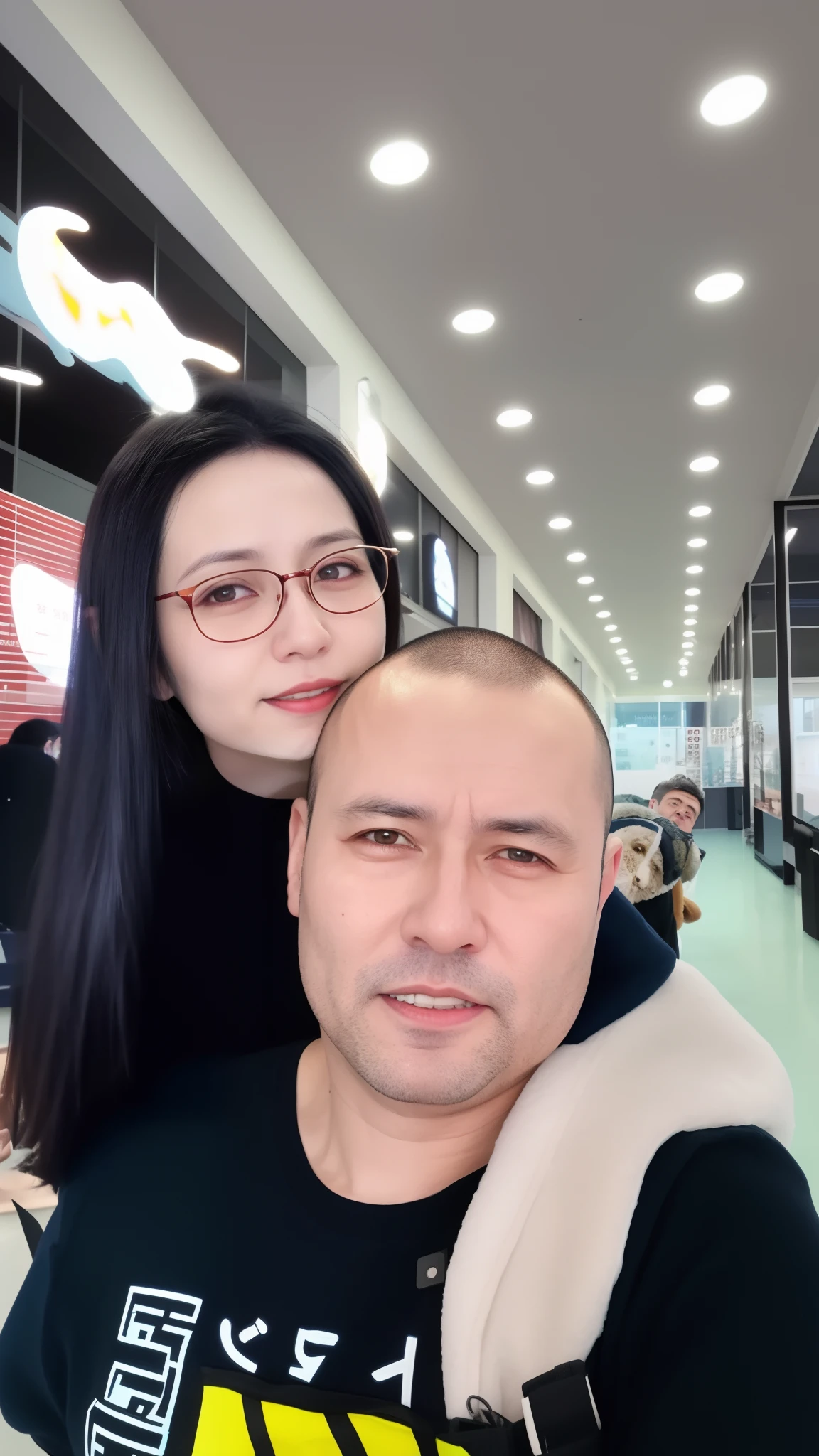 there is a man and a woman that are posing for a picture, Directed by: Nandor Soldier, Barabas Miklos e Hollosy Simon, momma and papa, imagem de perfil, Natasha Tan Maciej Kuciara, com ela longa, foto de perfil headshot, sem cabelo, completamente careca;, Ayanamikodon e Irakli Nadar