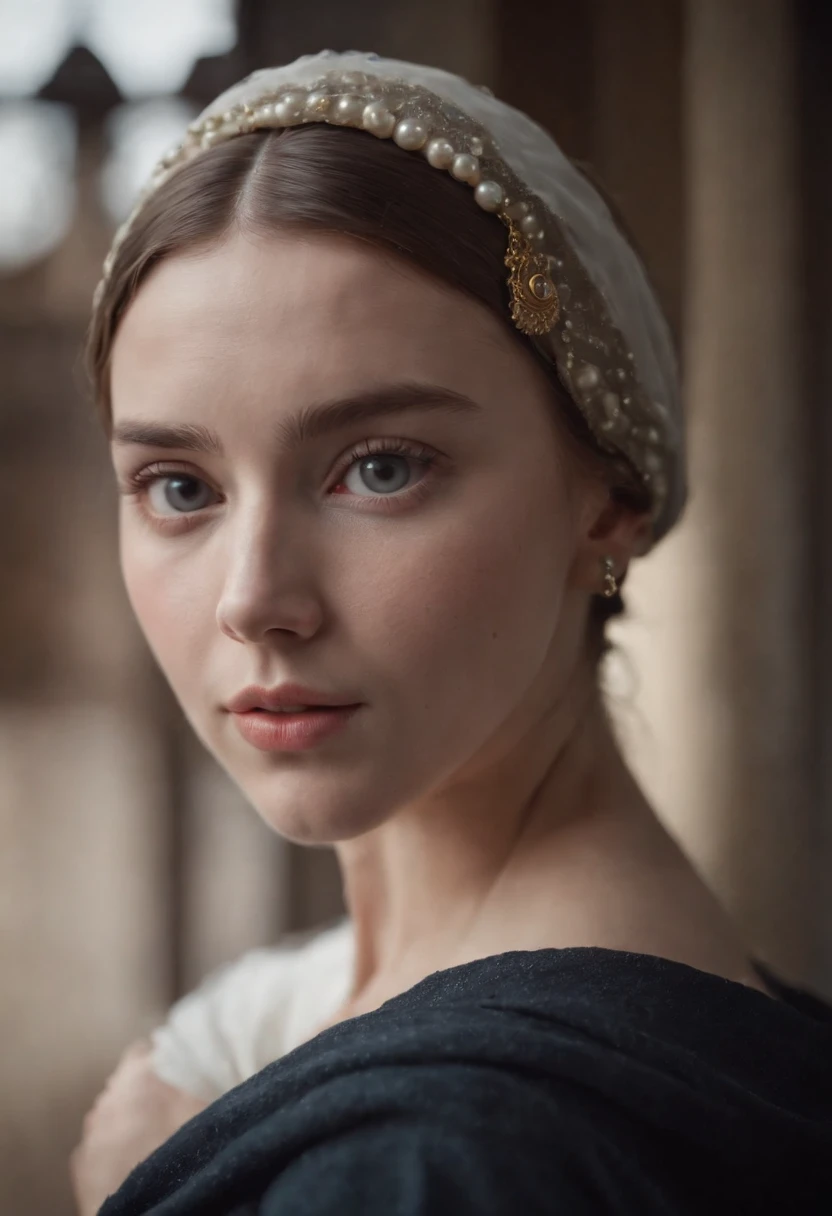 RAW photos. Anna Karenina 22 years old, Dressed in period costumes, russia, 19th century A.D., aspect, half body Detail, sharp focus, A little bit of blending, Detail, It feels like the middle ages., (high skin Detail: 1,2), 8k words, dslr, soft light, high quality, Fujifilm XT3 Rough Film.