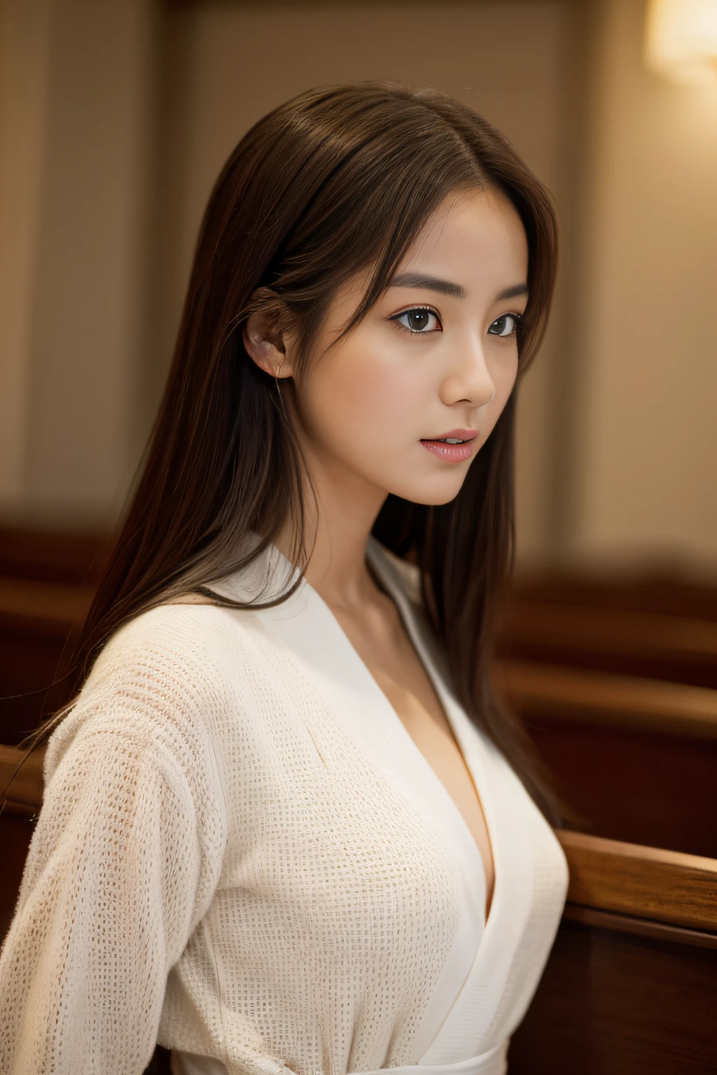 Beautiful Missionaries、Beautuful Women、japanes、(Masterpiece:1.6,16K High Definition),A seductive body that is bursting、Christian Church、Bible、