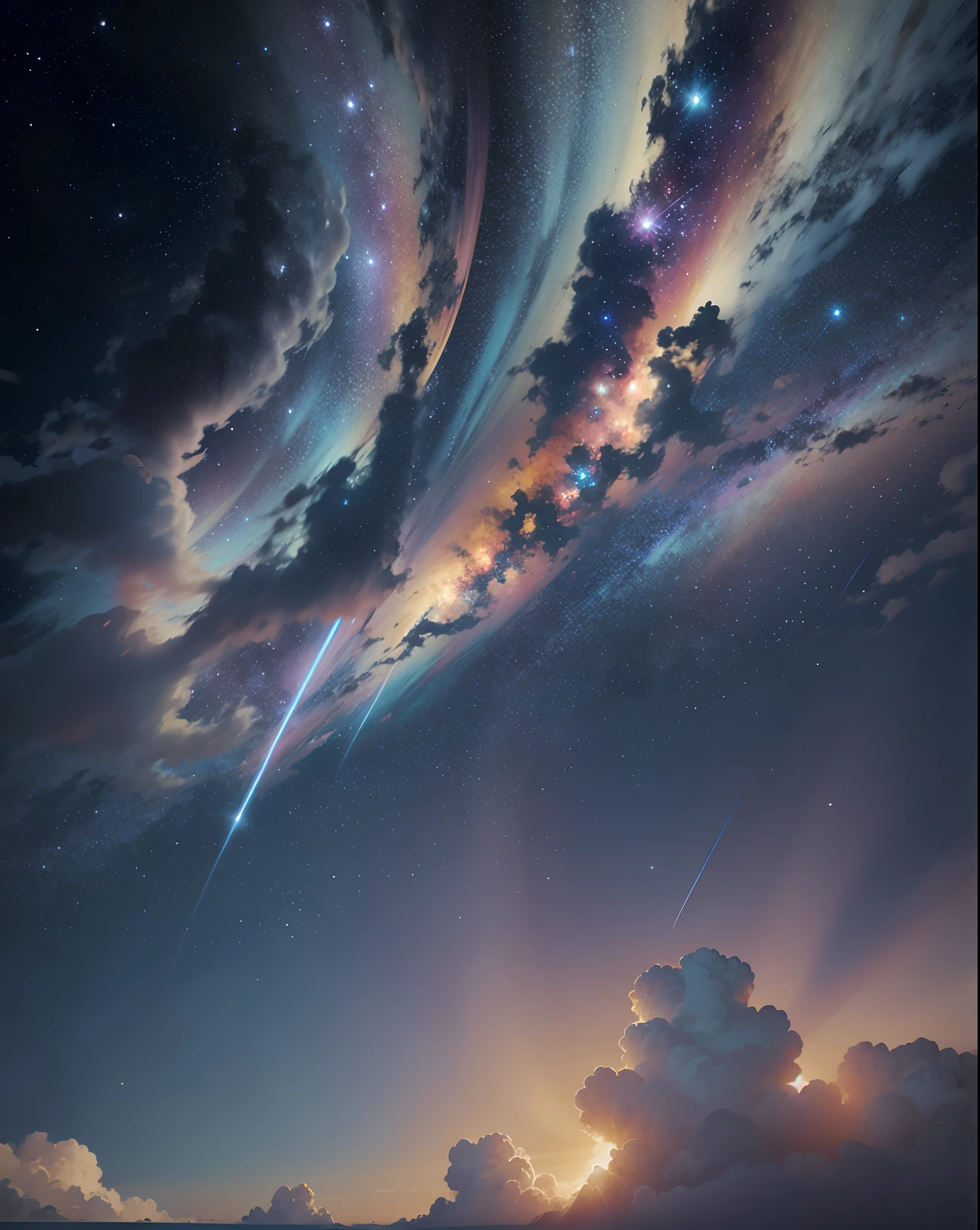 dream magical，fantasy，Huge clouds in the Milky Way --auto --s2