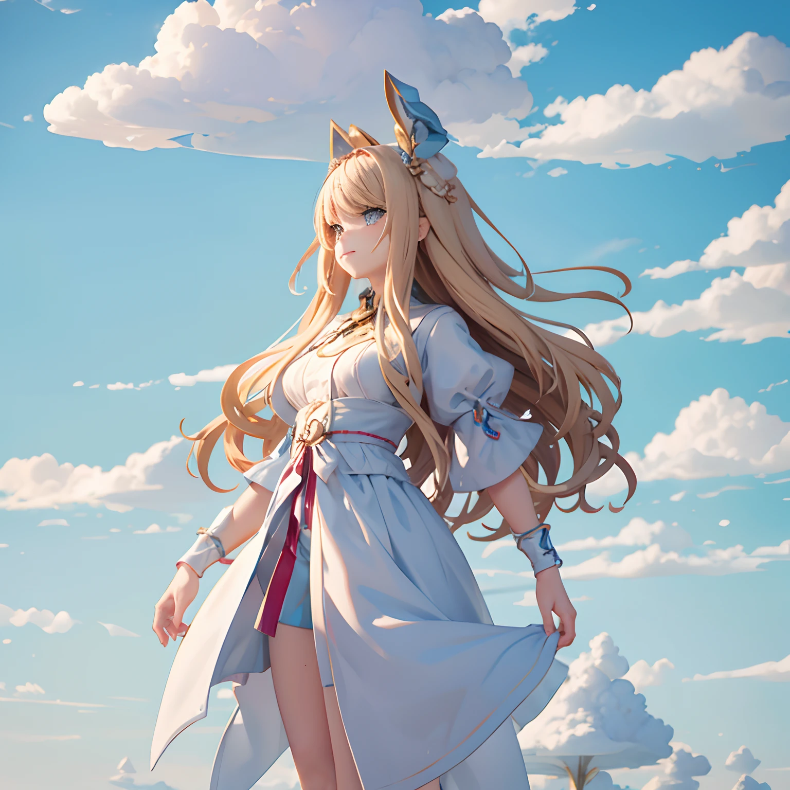 Tall human,Tall creatures,in a cloud