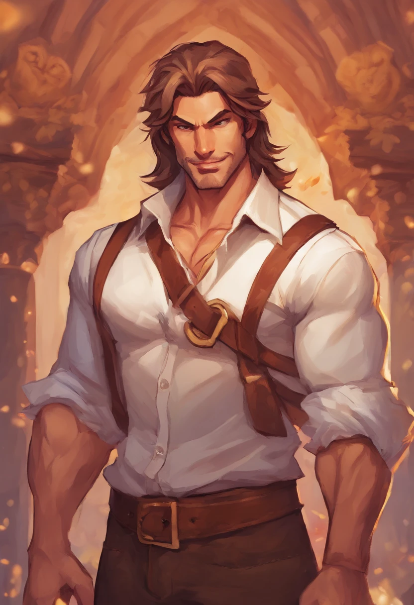 Man Brown Hair Muscle Bartender Game