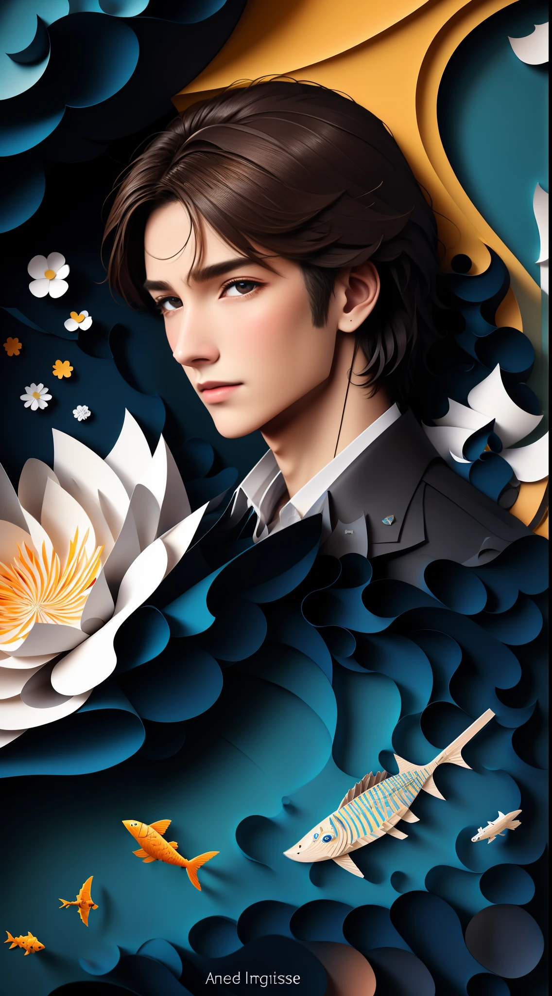 (((tmasterpiece))),best qualtiy,illustratio,((A man's side,hound,archery,ride horse,)),the space,Paper_cut,Bright color scheme, Soft light,(Warm colors:1.2),watercolor paiting, Light background, Best quality, Exquisite details,3D rendering of,octanerender, Pastel, Paper,cut,Correct anatomy,Detailed face, Detailed eyes,