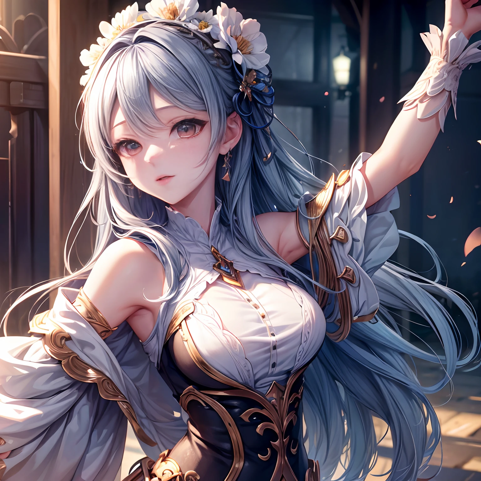 (Extremely detailed Cg Unity 8K wallpaper), most beautiful artwork in the world, 1girll, Upper body,Kpop idol,