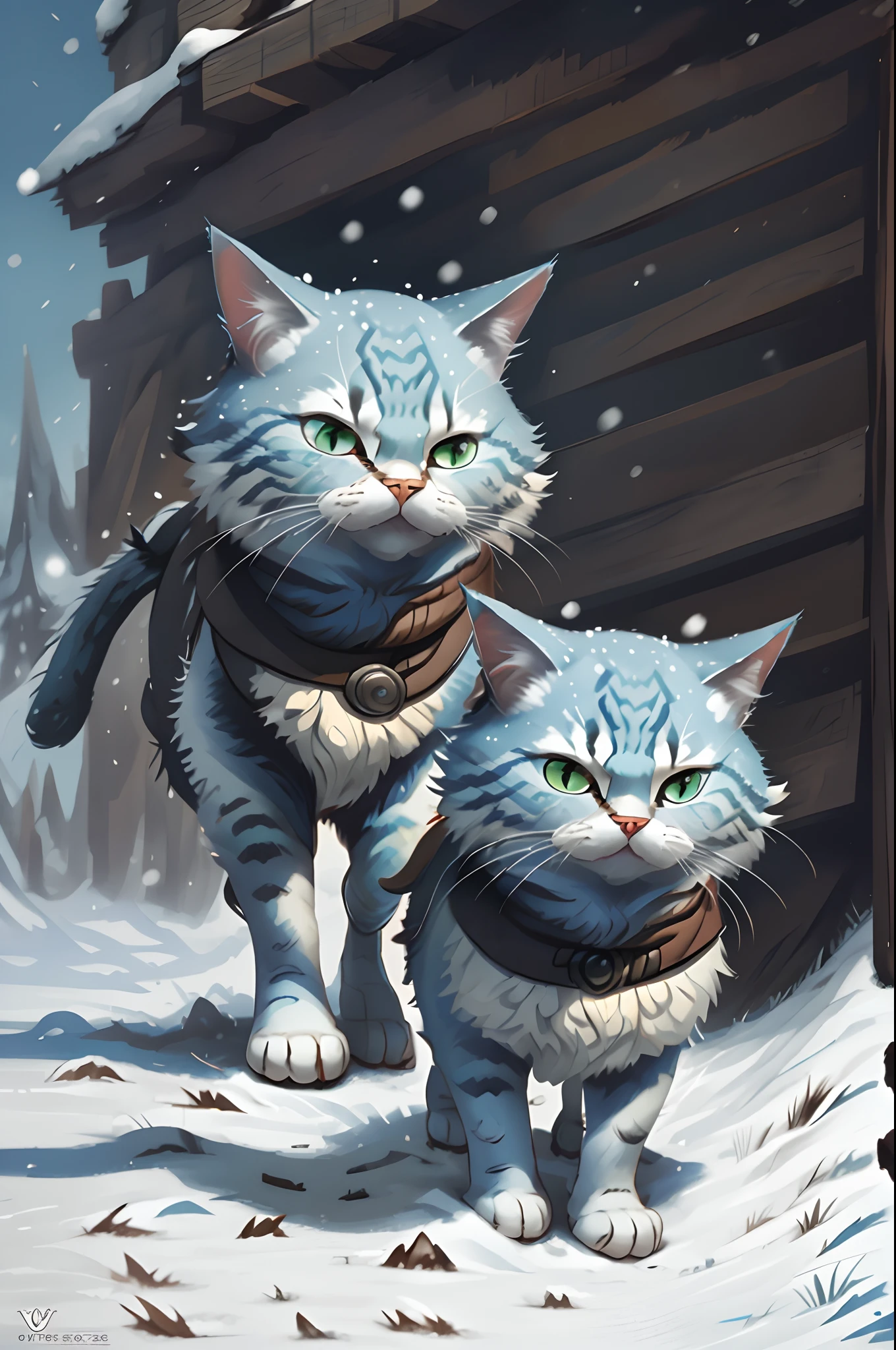 Affiche de film disney pixar comme titres 《snow》ou on vois un chat siamois