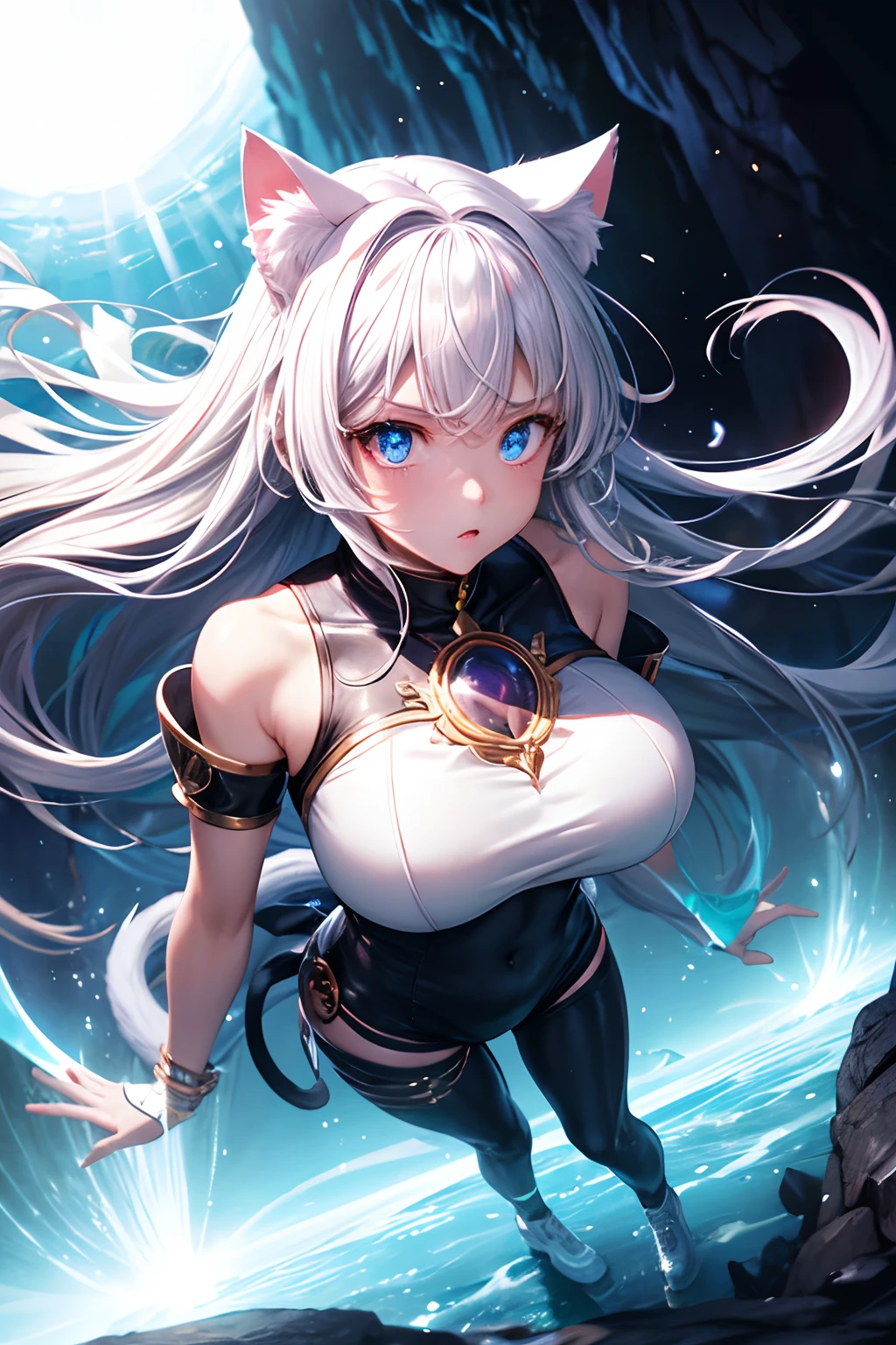 Silver Hair Magical girl Tattered