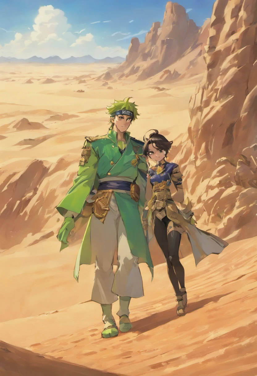 DESERT SCENE WITH SHREK AND JOTARO