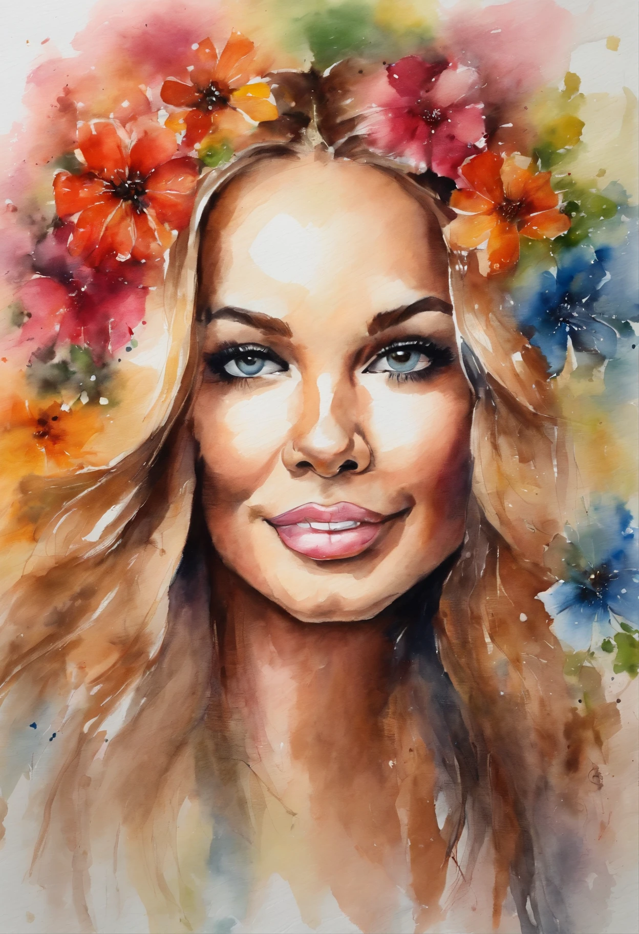 Cute little Spicegirl, Позирование viva, ((Arthur-Adams style)), Palette knife-oil painting, Detailed Illustration, ((Best Quality, tmasterpiece)), Extreme detailing, 8K