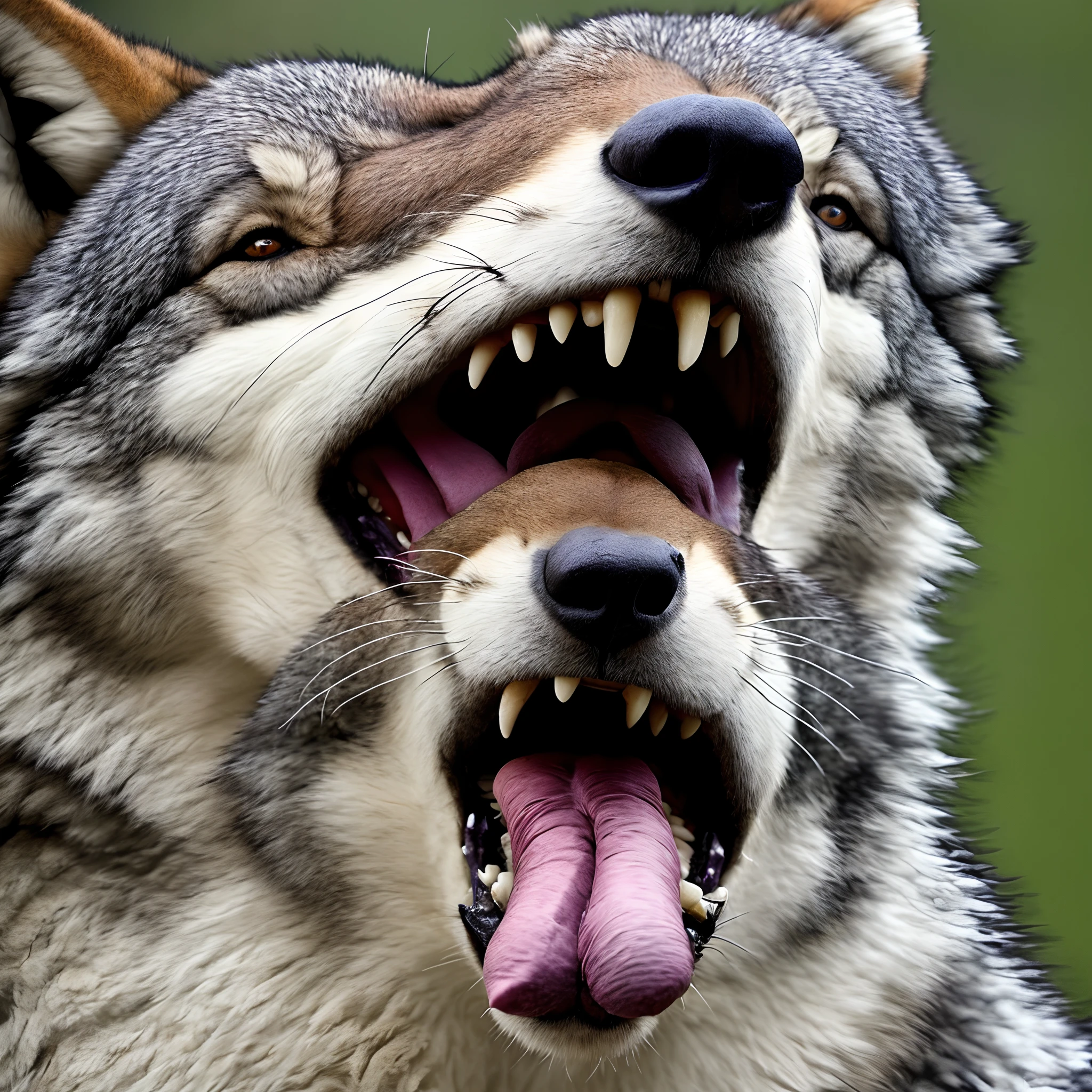 Anthropomorphic wolf, sucking pov,