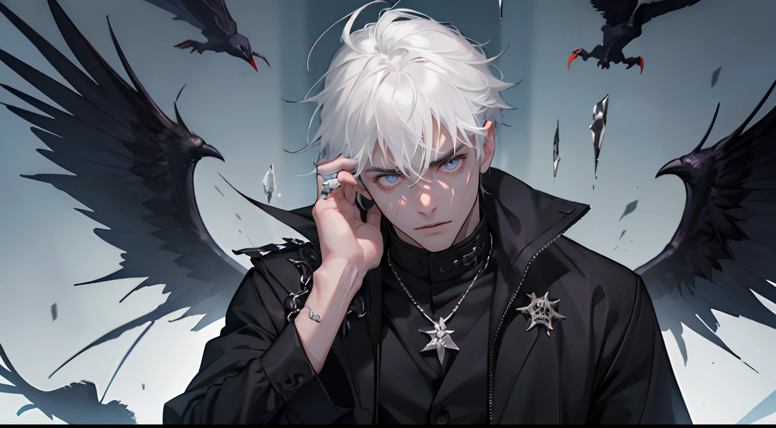 Black clothe、Handsome Boys、muscular body、crow wings、White hair、Stylish、Hurt Someone I Notice、
Hurt people、Let's be evil、Become a scary ogre、So that no one touches it、
Who am I??？
I Break the Bible Commandments、
I'm an ugly ???、But、I want to be recognized by everyone