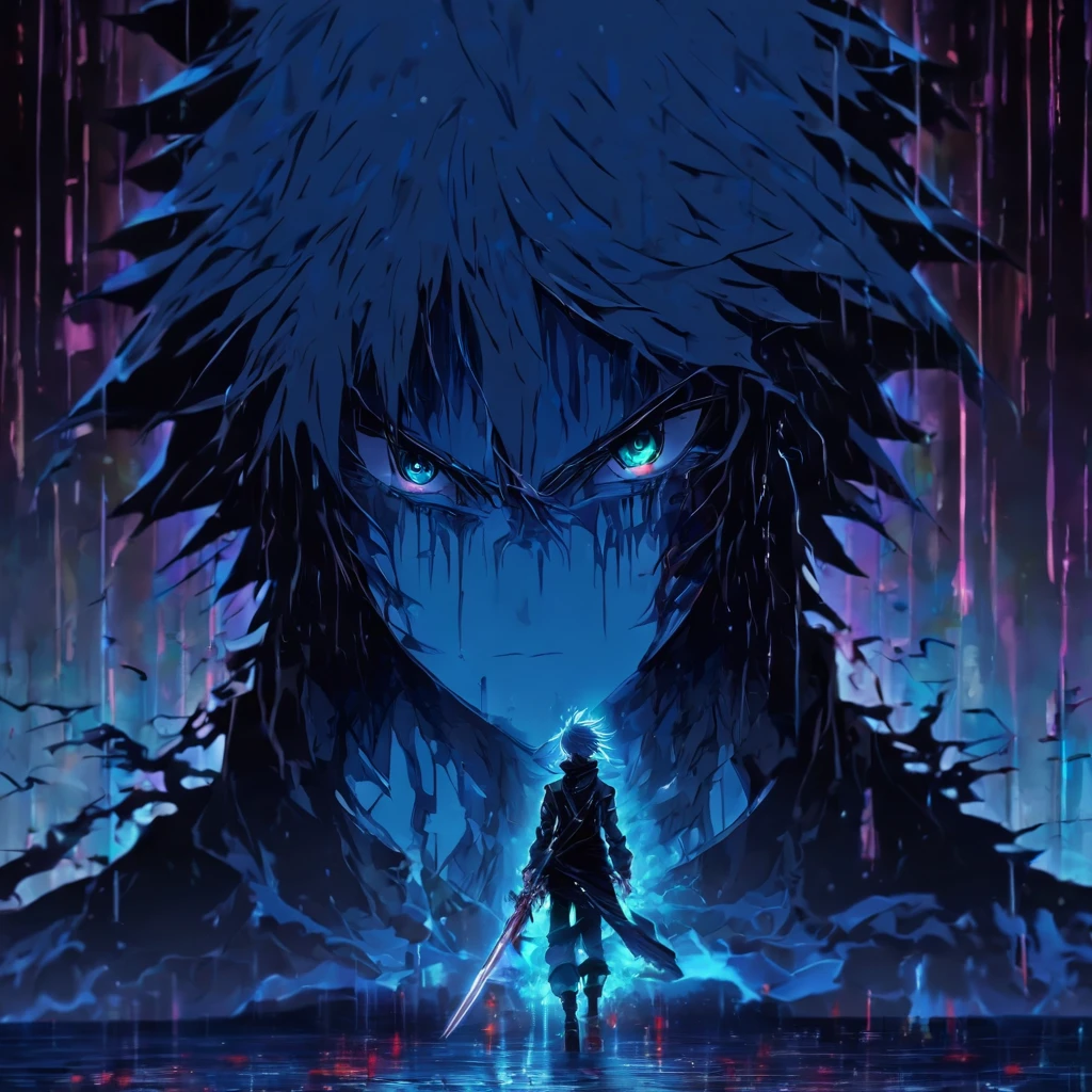 Anime character with black hair and blue eyes wearing a dark coat, zerochan art, l · lawliet, zerochan, anime wallaper, Tall anime guy with blue eyes, author：New Art, hd anime wallaper, style of anime4 K, made with anime painter studio, Badass anime 8 K, advanced digital anime art ”, Anime art wallpaper 4 K