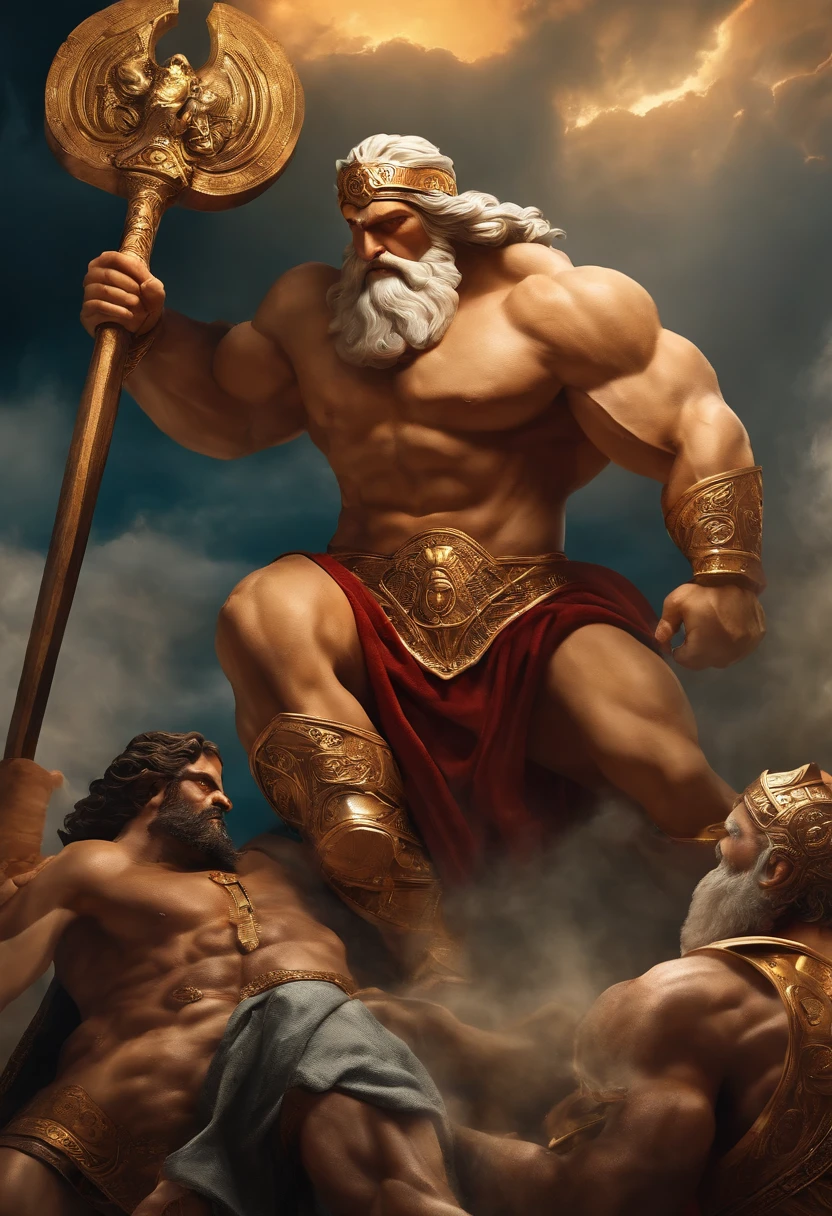 Battle of the Gods, The world was destroyed, Zeus and Hades are at war，(Giant Titan)，Ragnarok，greek myth