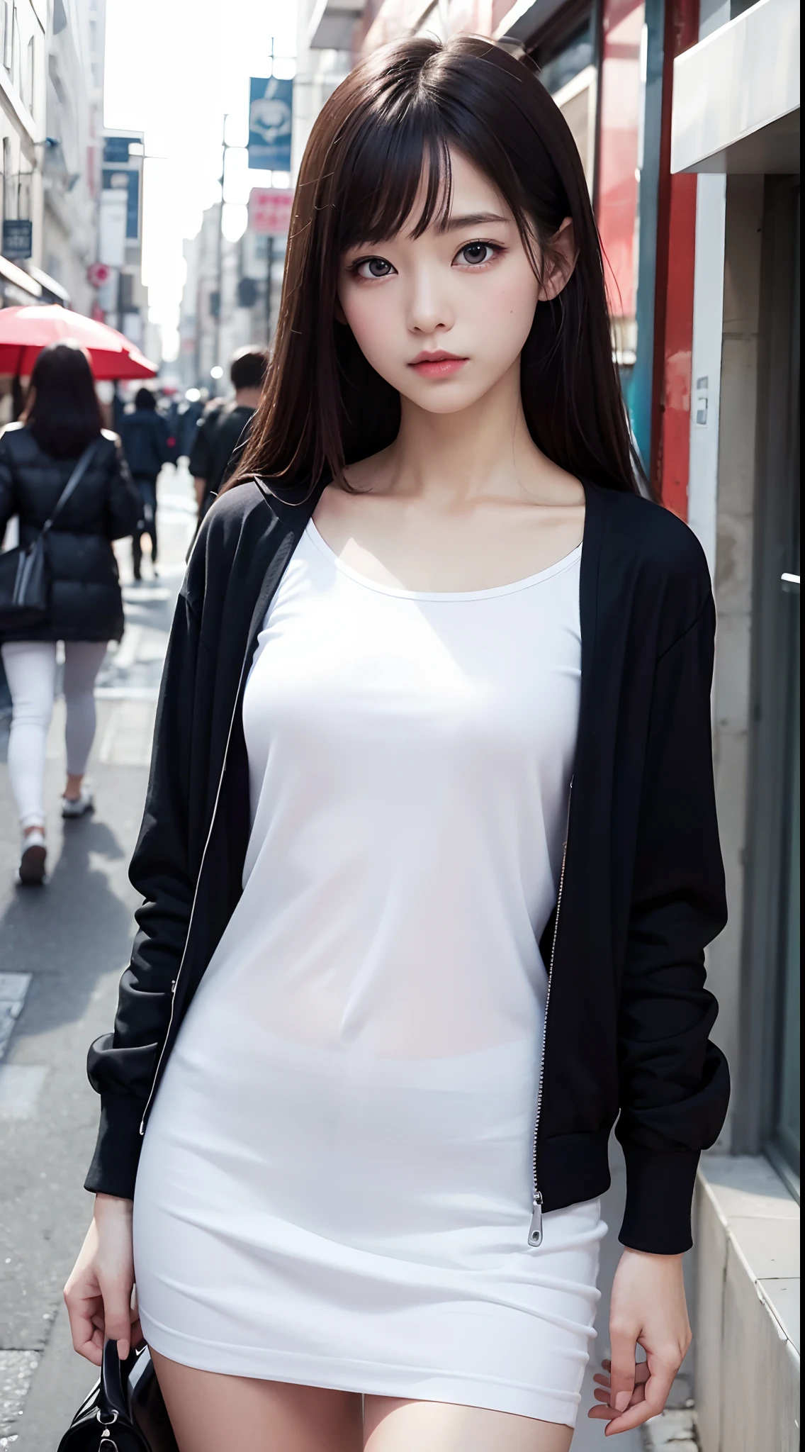 (masutepiece, Best Quality, ultra-detailliert: 1.6), Illustration, (Single, 1 girl, Beautiful detailed eyes: 1.2), city, Street, Cute, Otherworld.