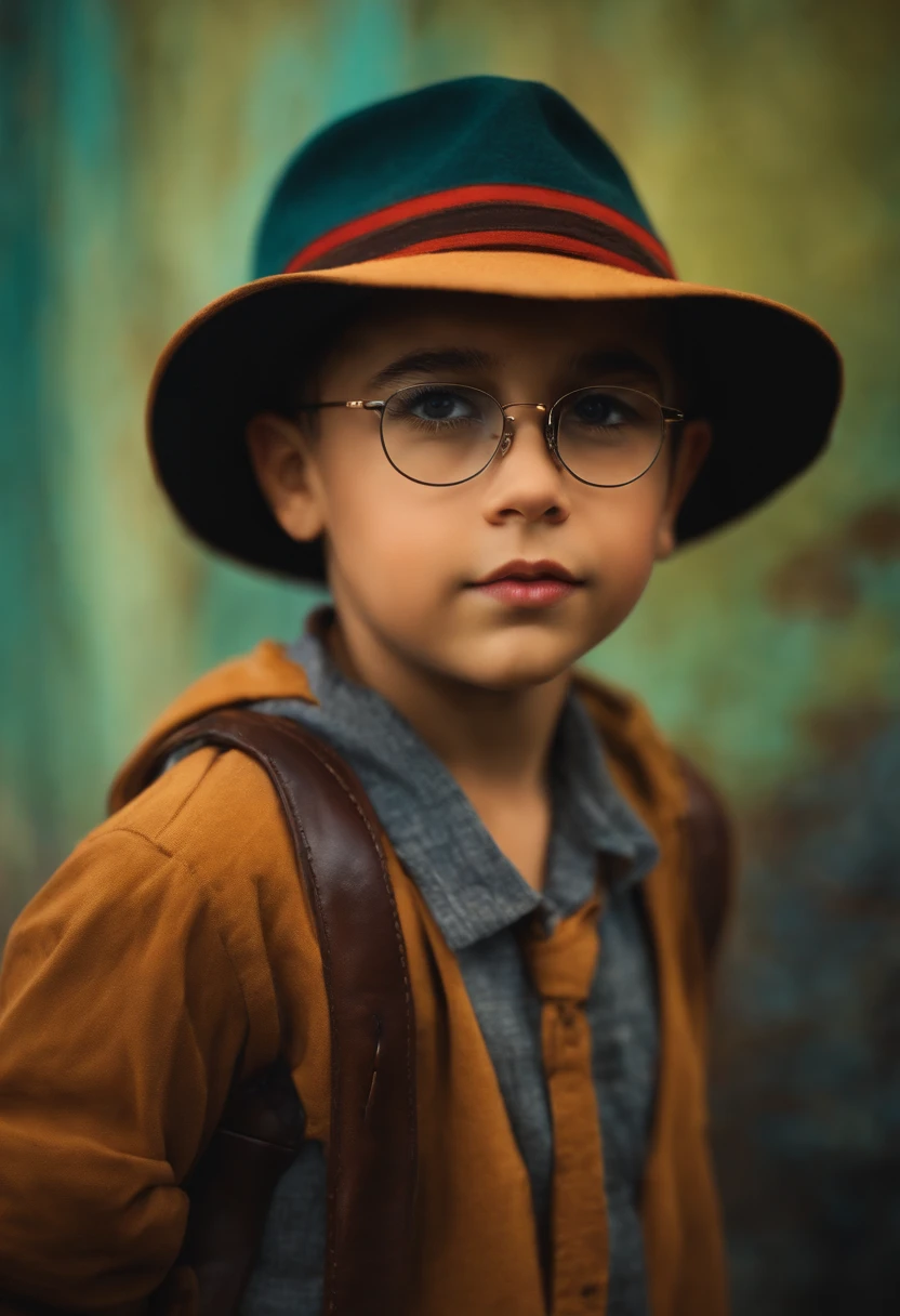 Boy in hat and glasses