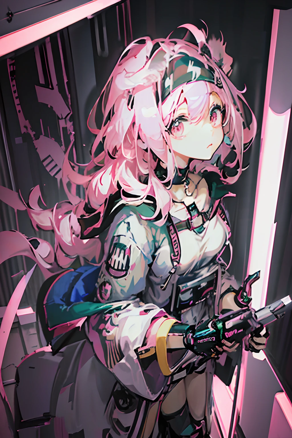 anime character with pink hair and a black and white outfit, best anime 4k konachan wallpaper, anime style 4 k, cyberpunk anime girl, 4k anime wallpaper, anime wallpaper 4k, anime wallpaper 4 k, anime art wallpaper 8 k, digital cyberpunk anime art, cute anime waifu in a nice dress, badass anime 8 k, anime art wallpaper 4 k