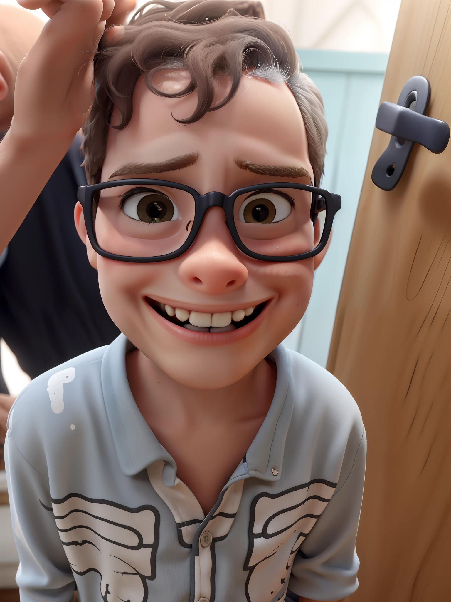 Obra-prima, de melhor qualidade, Child with skull pajamas and lost his first tooth