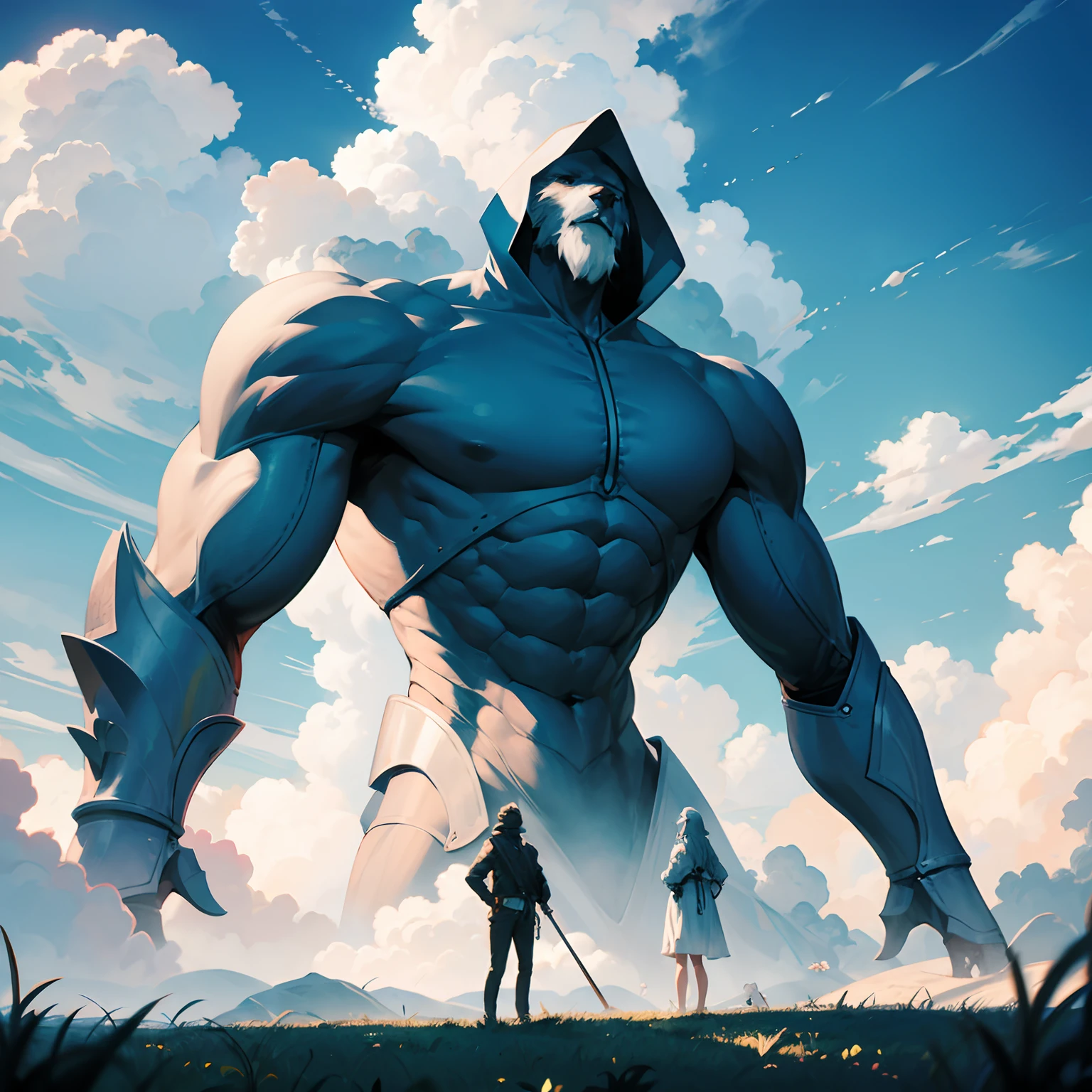 Tall humans,Tall creatures,in the cloud