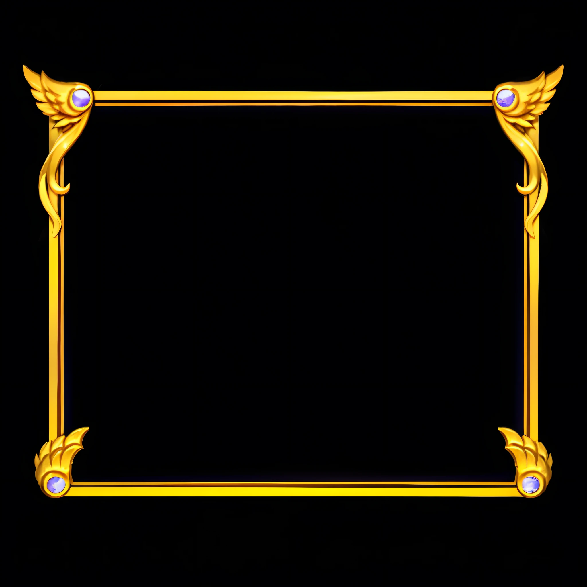 golden colored，Game border，high high quality