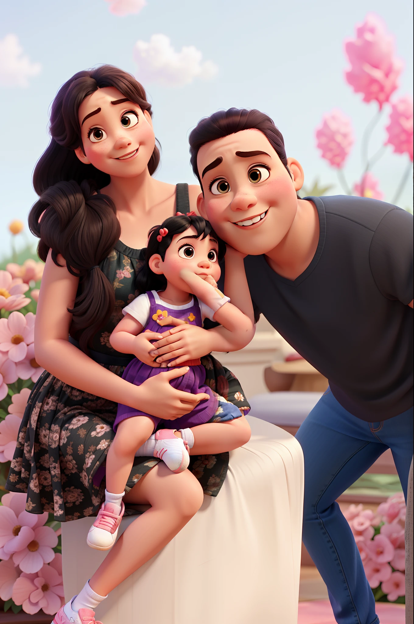 Pai, Mother  Girl Small Hair, Disney pixar | |
