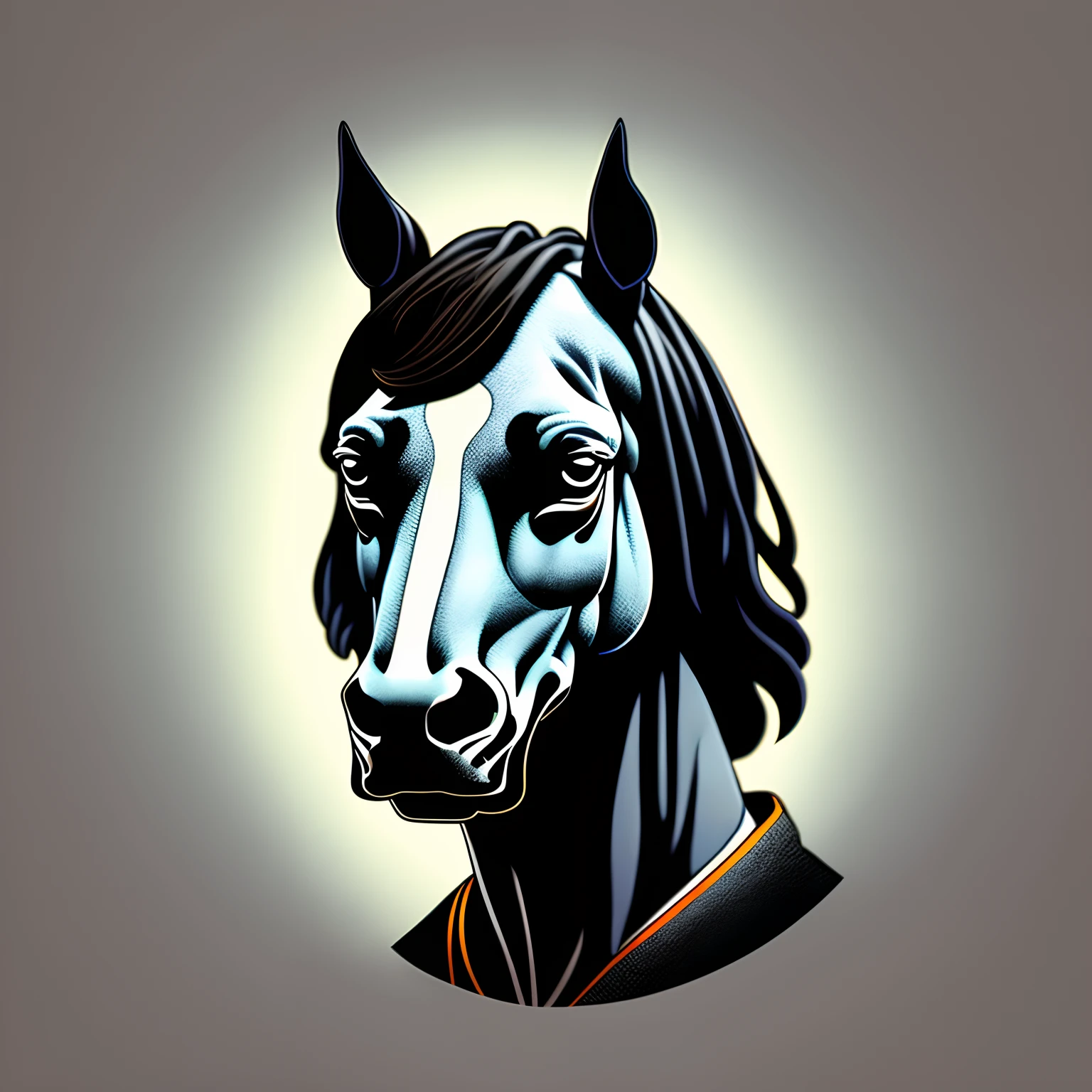 Snoop Dogg(rapper)Thoroughbred in the style of the character of(equine),Transparent background,png,No text,American comic book style
