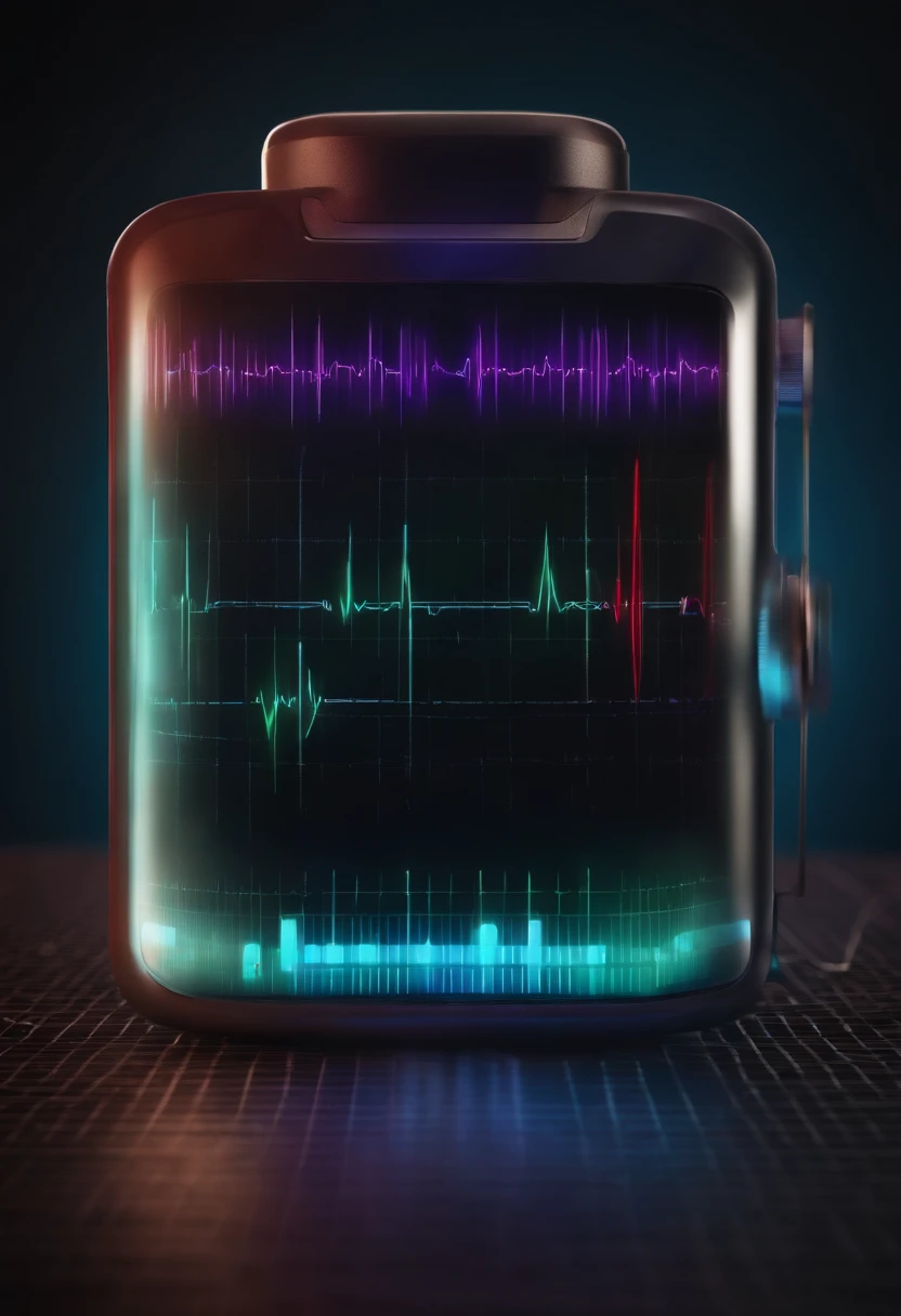 Tablet capsule pill attached to heartrate ecg sign