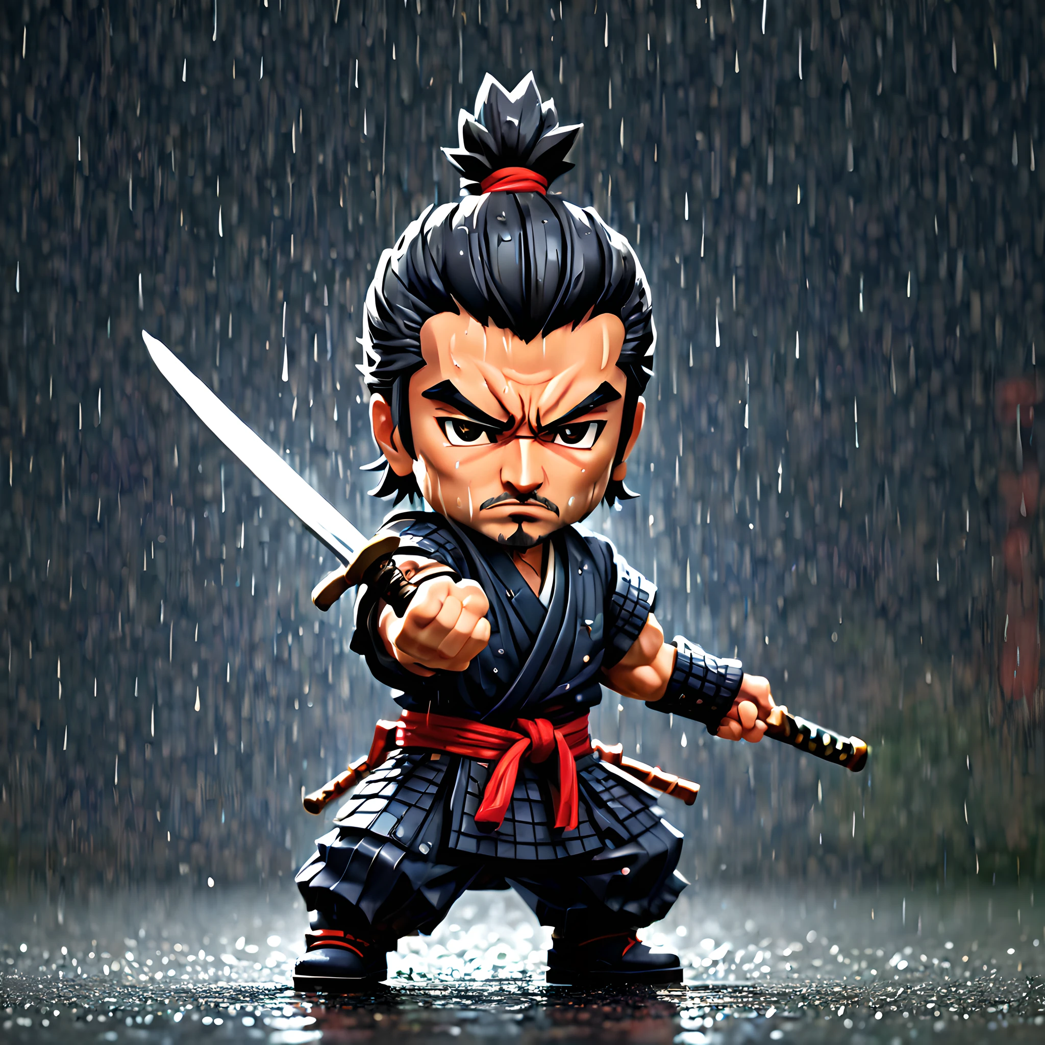 (Pixel art:1.5), (pixel theme:1.5), (chibi emote:1.5), (chibi character:1.5), (japanese game character:1.5), (fantasy:1.5), (rainy night:1.5), (heavy rain:1.5), (1japanse samurai:1.5), (Toshiro Mifune:1.5), (decisive battle:1.5), (７Samurai of the People:1.5), (film of Akria Kurosawa:1.5), (fighting stance:1.5),(Arm:1.5), (Great sword:1.5),(one arm lost:1.5),(Only wrists:1.5),