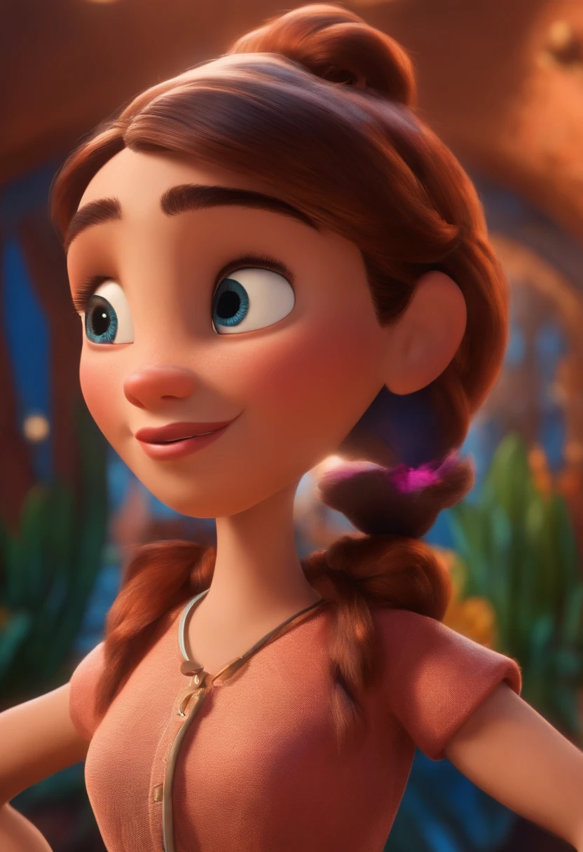 A Dream Architect Inspired by Pixar Animation, de perto. The character takes center stage with captivating facial expressions, oferecendo um toque de irrealidade