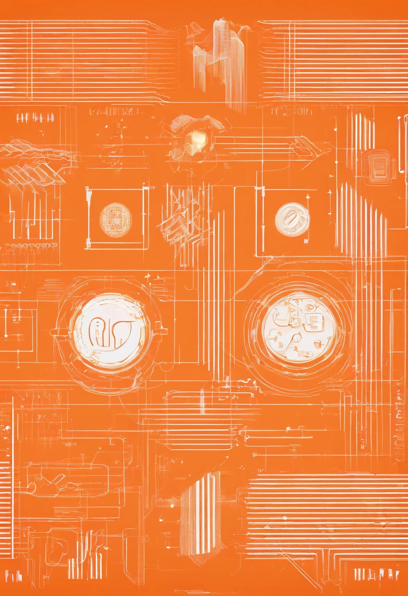 illustration of a medical symbol with a heartbeat on an orange background, sean mcloughlin, medical stitches vaporwave, symmetrical logo, neon outline, swiss modernizm, synchromism, profile image, sythwave, synaesthesia, neon outlines, studio muti, synthewave, stephen bauman, leaked image, maxim sukharev, syntwave