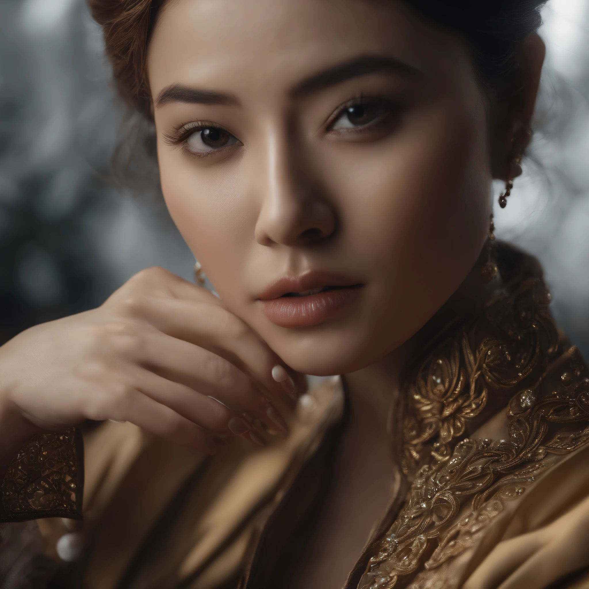 gyuru,metalictexture,the detail,complex patterns,Macro lens,closeup cleavage,super-fine,Ultra photo realsisim,Hyper-realistic,Works of masters,8K wind resolution,OC renderer,