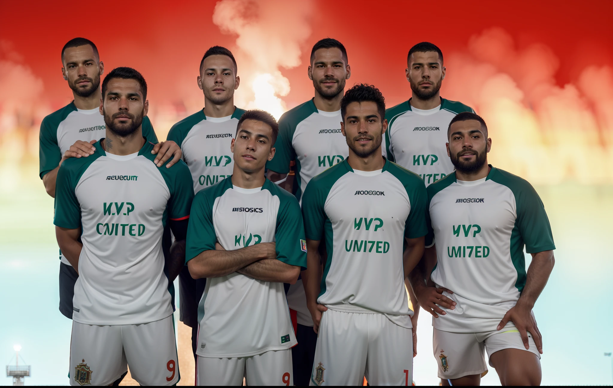 Portuguese football team at the end of the World Cup on the Estádio da Luz football field