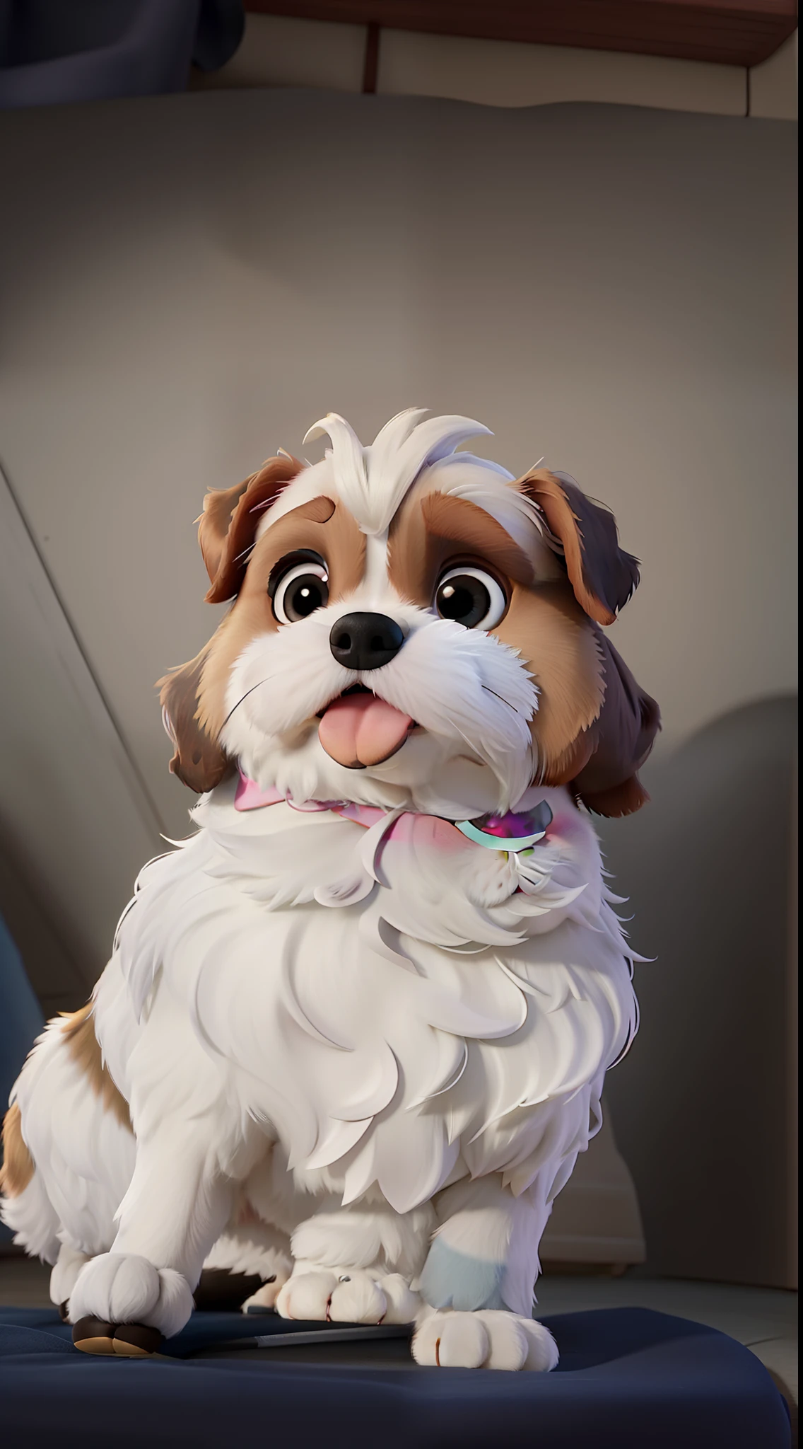A Disney Pixar-style shih-tzu dog, alta qualidade, melhor qualidade