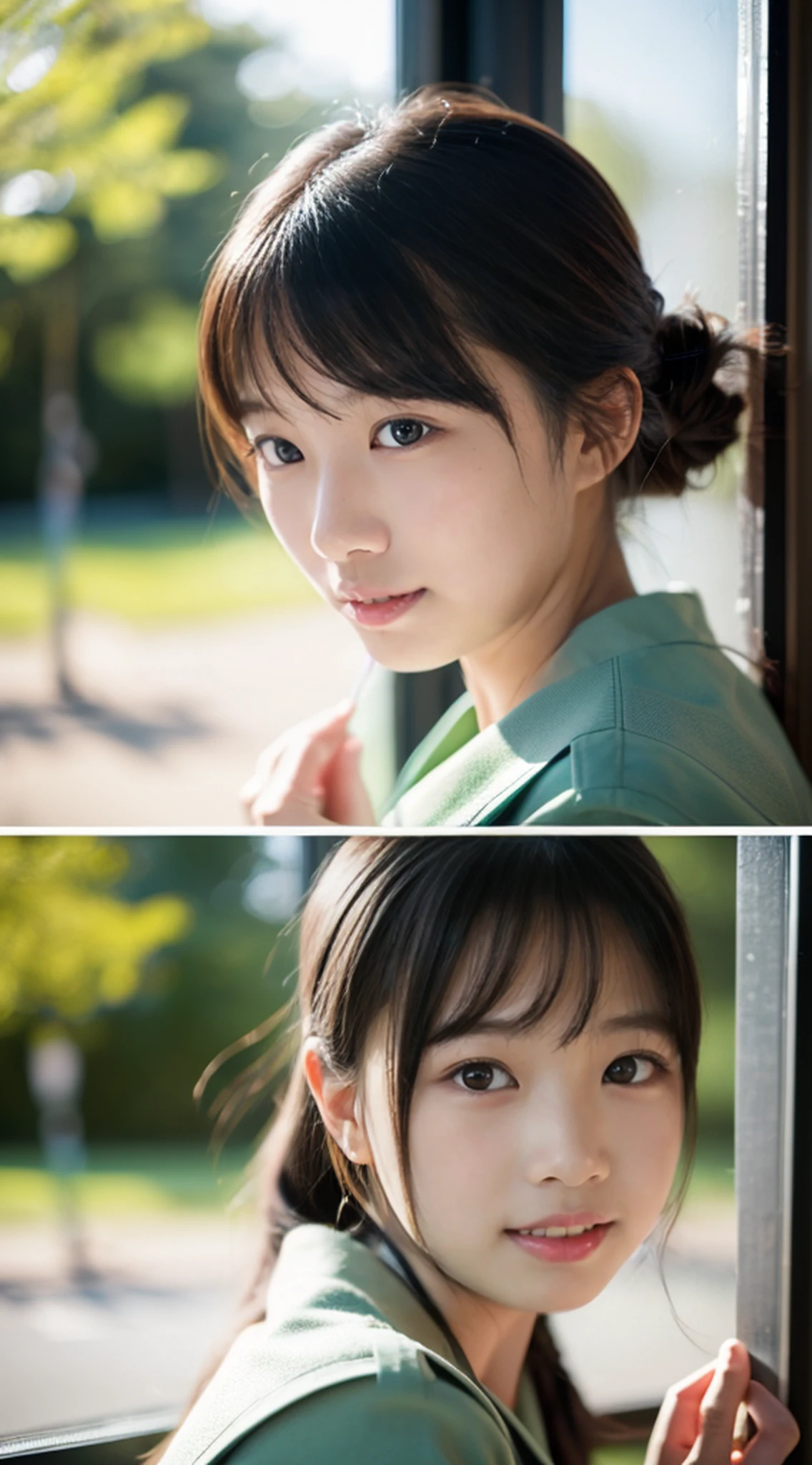 A junior high school girl screaming with all her might on the roof of a junior high school, ((powder々Window glass of a junior high school building blown into))、(photos realistic (1. 4), Canon EOS 5 and Canon 5D Mark IV shot with Canon 5D MK4, Canon EOA 6 D Mark II, Very delicate face and skin texture, Delicate eyes, Double eyelids, Very delicate, Step Piece, of the highest quality, Aori composition, (8K and, of the highest quality, Shot with Canon 5D MK4, ) Shot with Canon EOS 5 D Mark IV, Shot with Canon EOS 5 D Mark II, Shot with Canon EOS 6 D Mark II, Overhead configuration, 8K and, Top image quality, (8K Masterpiece 1. 2), ( Realistic, Photorealistic:) 1.37), Super Detail, Japan School Uniforms, Cute little girl s, cute Japanese girls, a photo of girl, Gravure Pose, No makeup, Various hairstyles, a baby face、Beautiful Japan Girl, (Photo Real:1.4)、taken with canon 5d mk4, taken with canon eos 5 d mark iv, Shot with Canon EOA 6 D Mark II, Highly detailed facial and skin texture、 Detailed eyes、二重まぶた、ighly detailed, nffsw, unification, 8K Picture Wallpaper, finely detail, masterpiece, top-quality, Aori composition、Overhead view, (8K, top-quality, masterpiece:1.2), (realisitic, Photorealsitic:1.37), ultra-detailliert, One girl、12 year old cute cat girl,