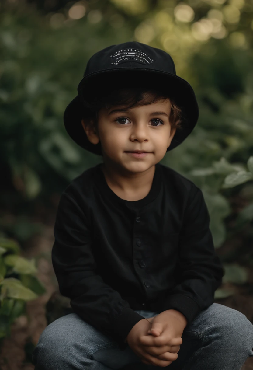 a happy cute  standing wear black snapback, wear flanel and black shirt, walk in the garden, ultra high resolution