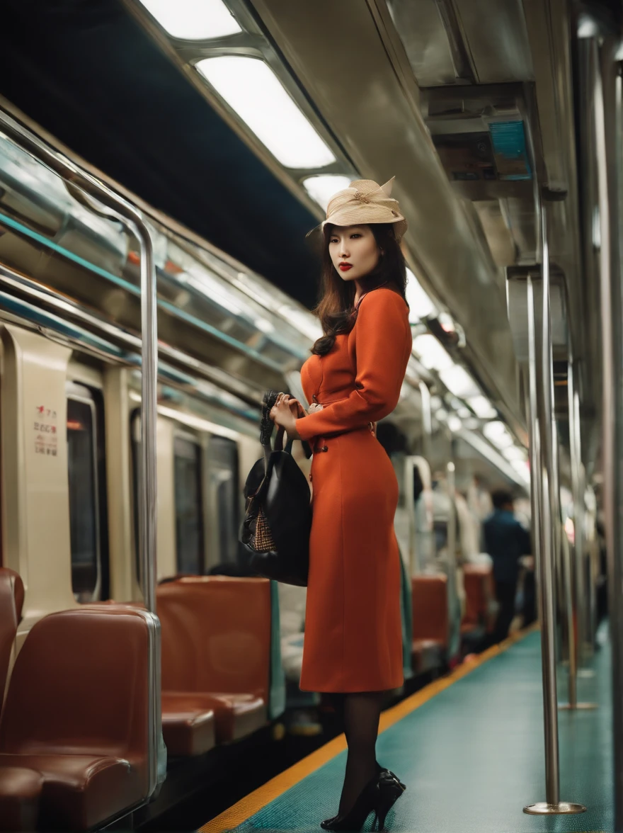 A Japanese Lady, A sexy, On the train, crowded, Beautiful Women, big breast, nice body, fetish, naughty, sinful, delightful, sexy