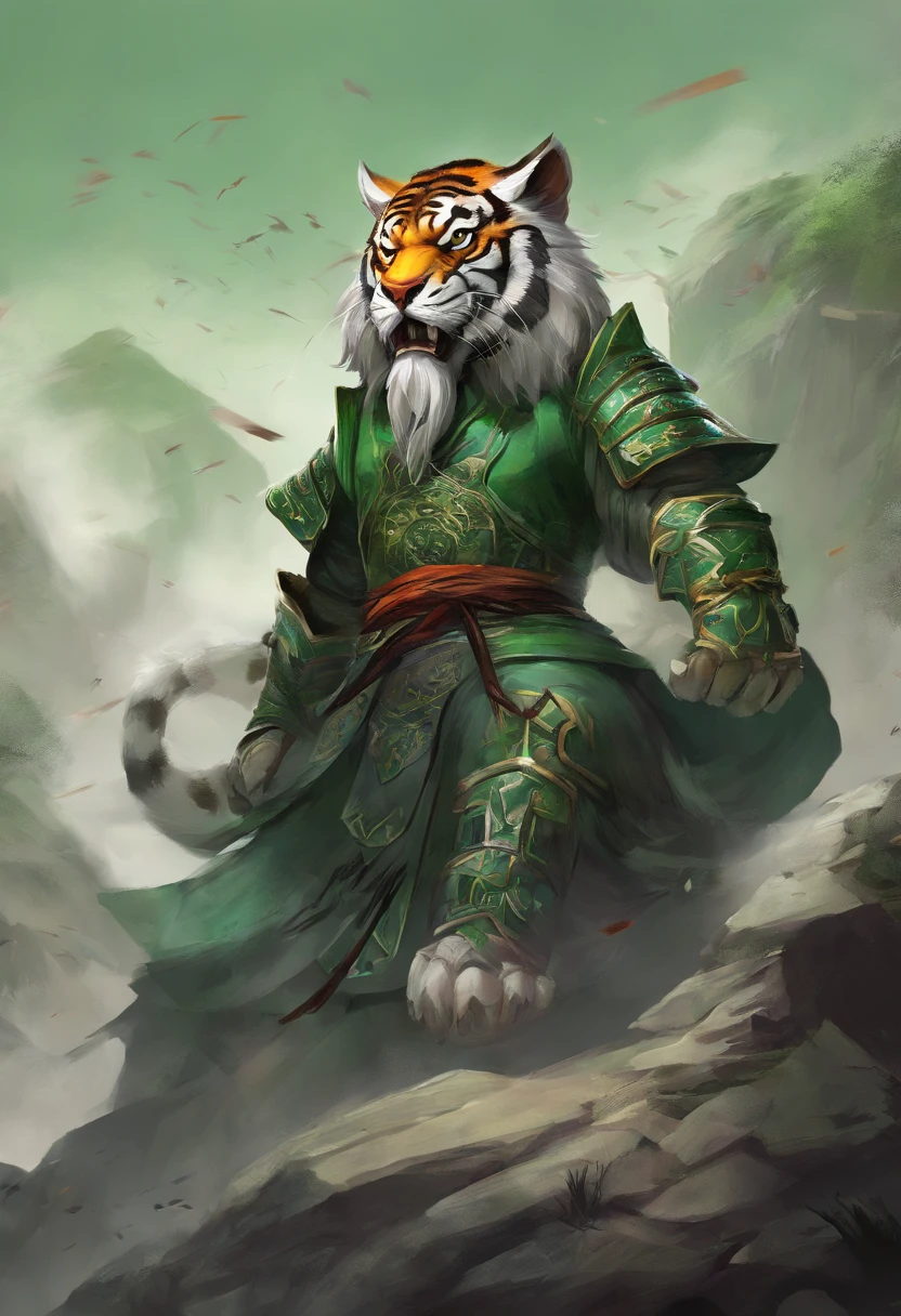 tigers，Stone Armor，green，Chinese mythology