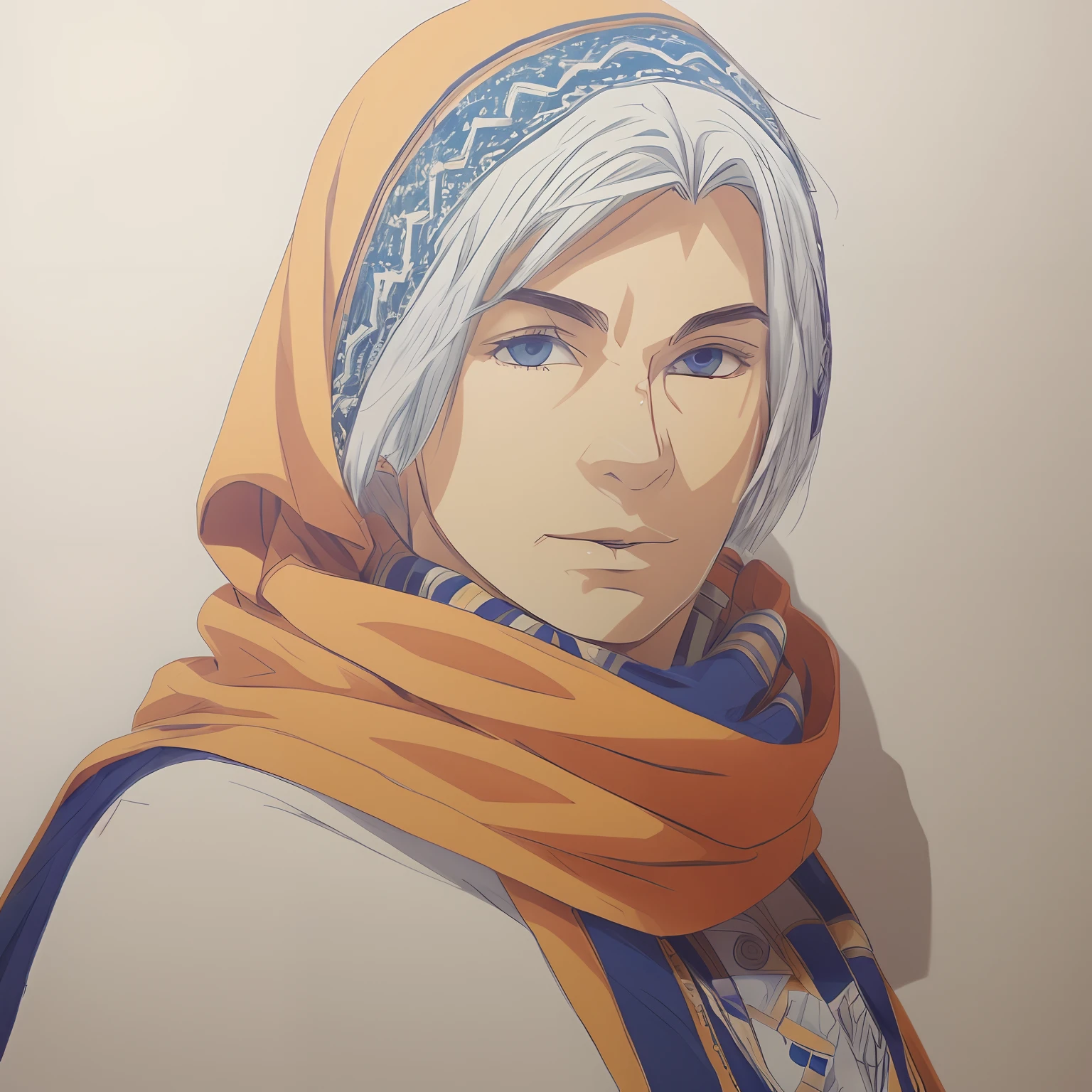 an anime line drawing of linus_sebastian,