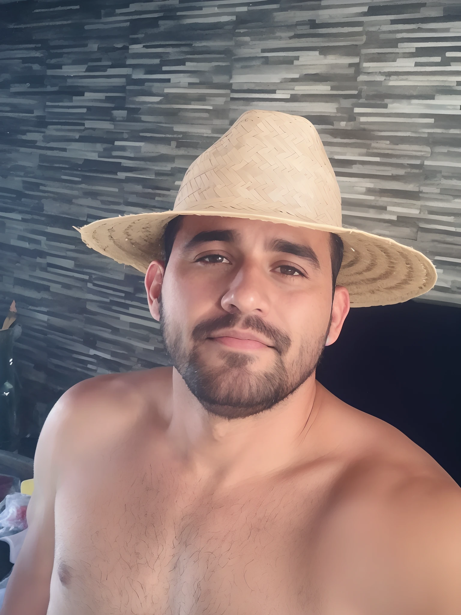 Man in straw hat and shirtless, 3 2 anos, 3 6 anos, Homem de 4 0 anos, 38 anos, 35 anos, 3 5 anos, (38 anos), Homens de 45 anos, 2 9 anos, 2 7 anos, 3 2 - ano - idade