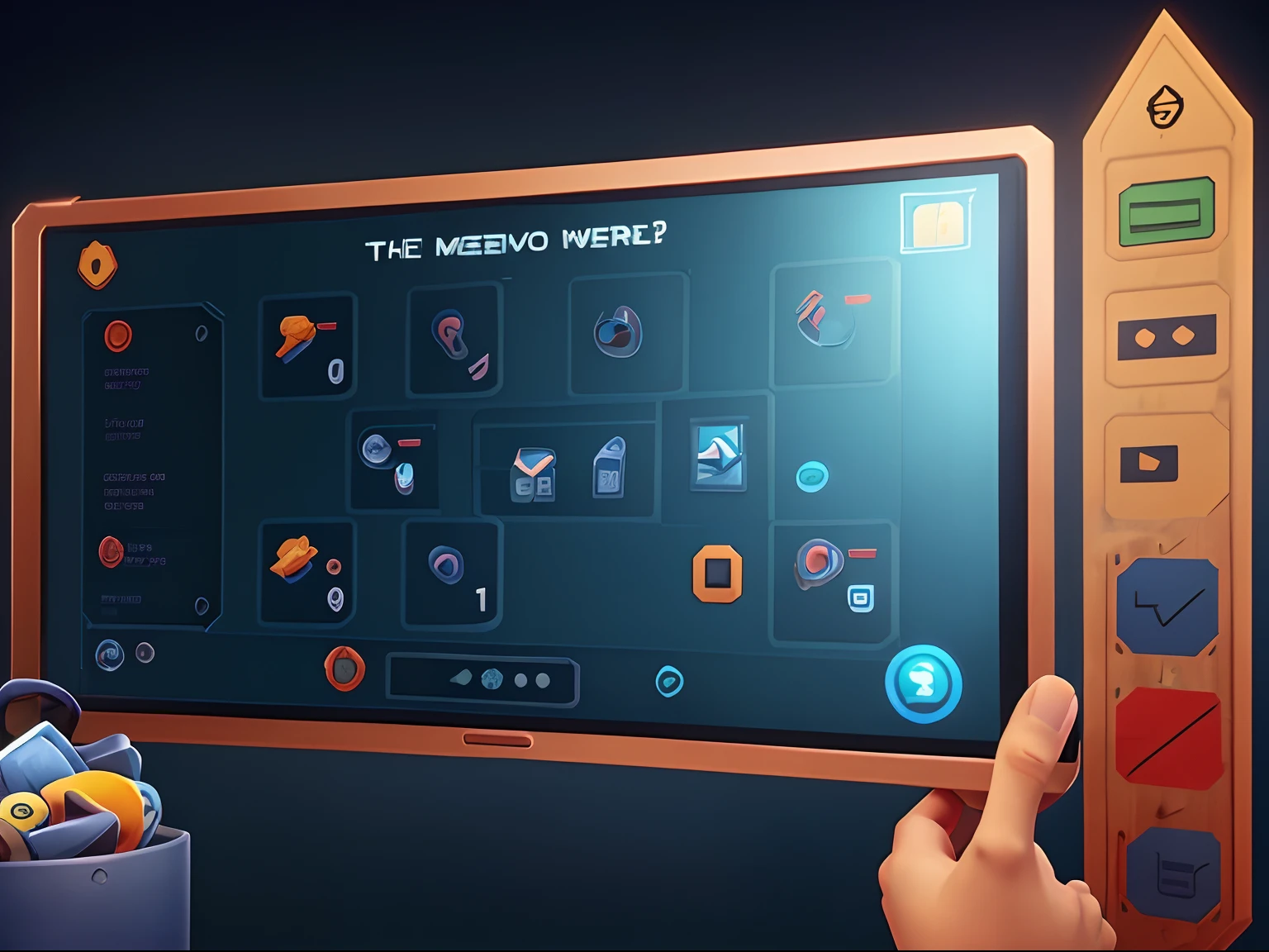 there is a picture of a number board with different items, concept art by Murakami, flickr, process art, game interface, game ui asset design, mobile game asset, game icon asset, 2 d game assets, seperated game asset, game assets, game ui, game screen, screenshots, levels, multiple levels, 2 d game, 2d game asset