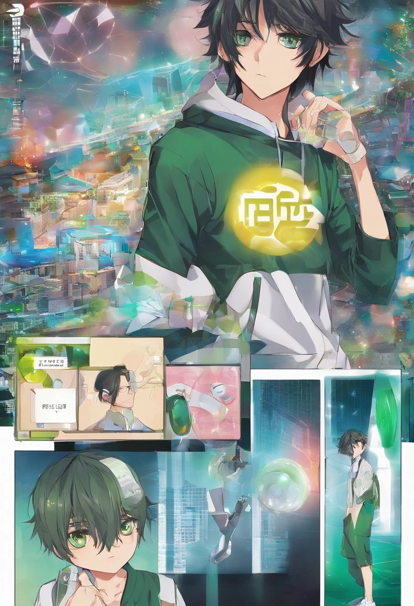 Alex Appearance Description: Alex is a slender teenager with dark hair and deep green eyes. He has a high-tech prosthetic left eye, which allows him to see in different modes, including night vision and zoom in. The prosthesis has a stylish design with an integrated LED