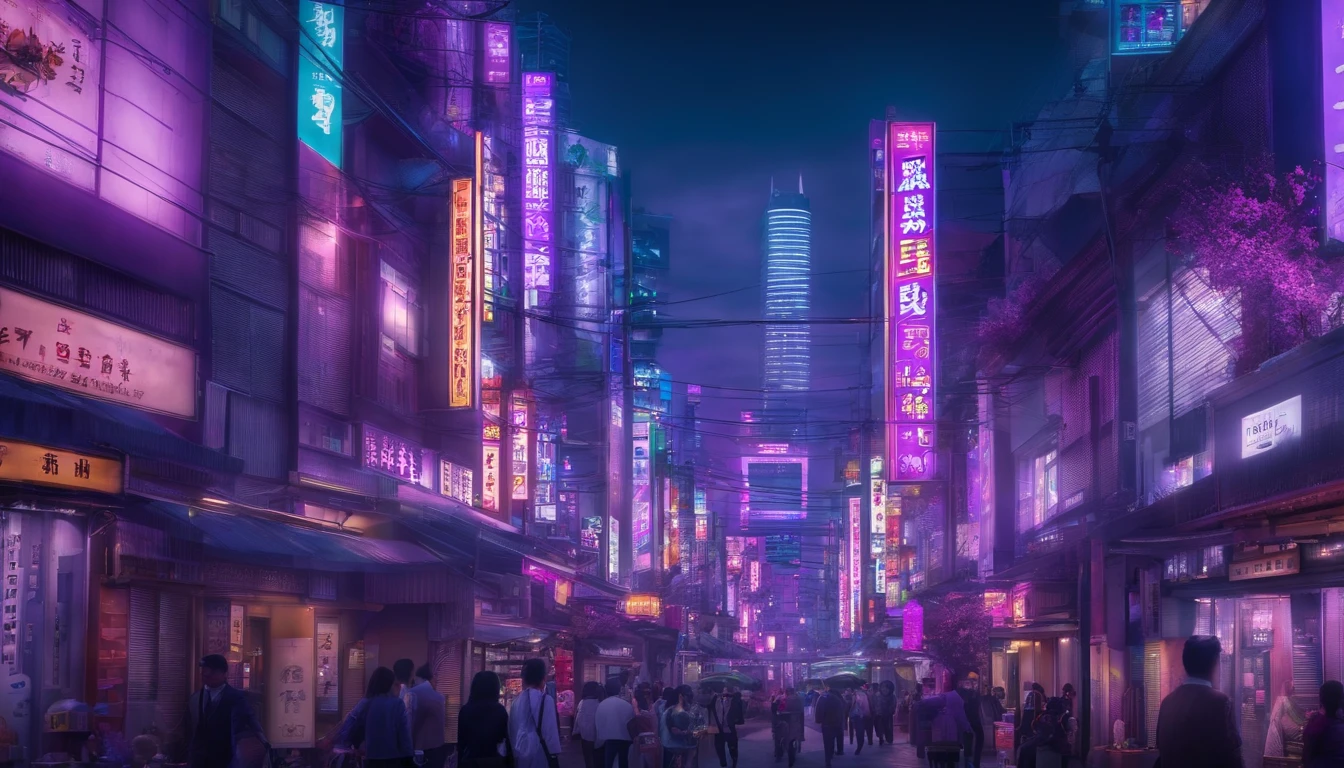 The purple city of Tokyo