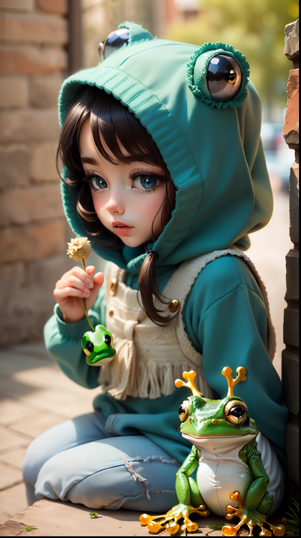 Cute frog doll