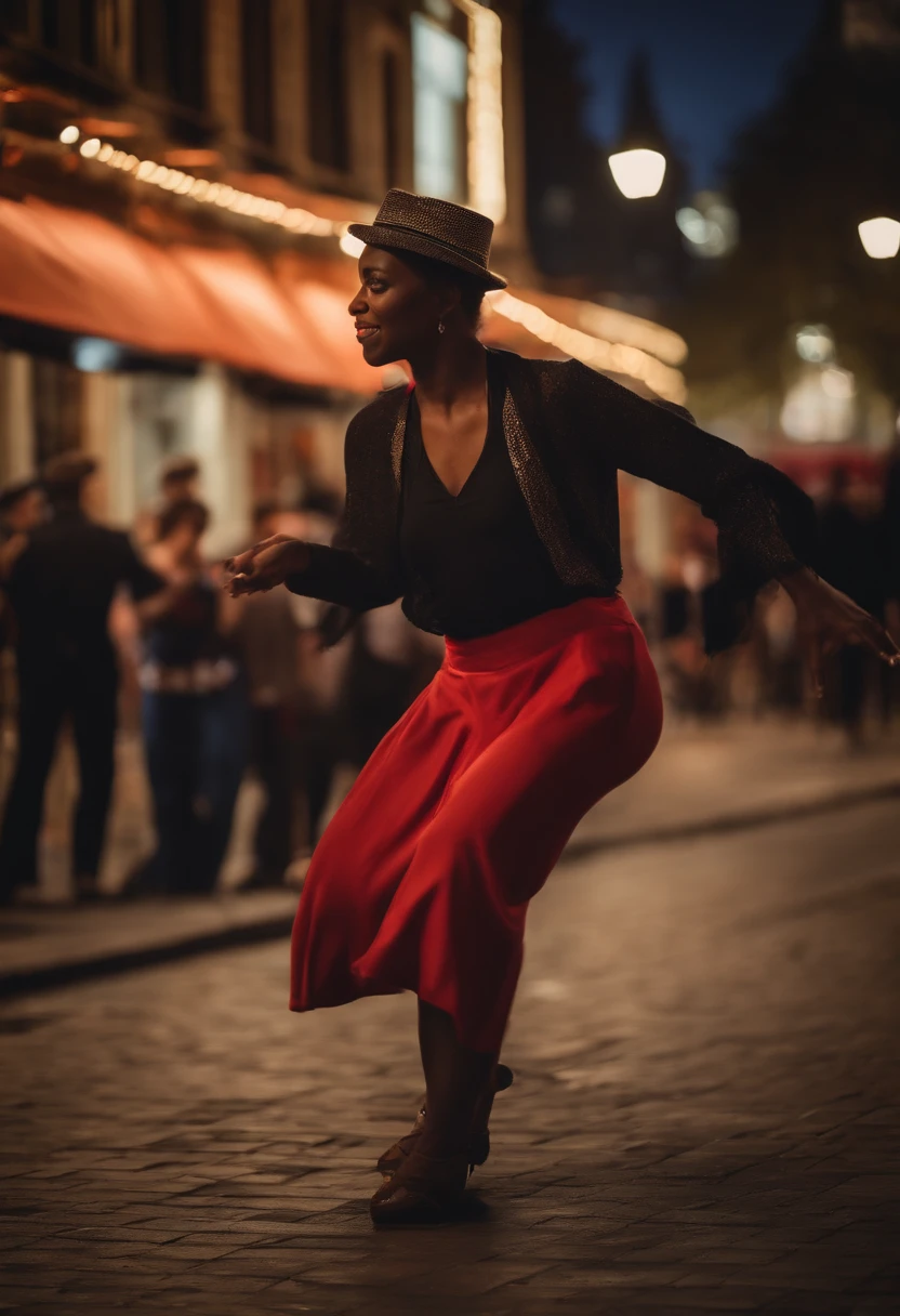 A captivating vision of talented street performers showcasing their skills in the heart of a cosmopolitan city. With the influence of Gordon Parks, photography is carried out with a 50mm lens, capturing the authenticity of the scene. Vibrant tones fill the color temperature, and the expressions of the artists radiate passion and creativity. The soft evening light creates a magical atmosphere, highlighting talent and cultural diversity. --v 5 --stylize 1000