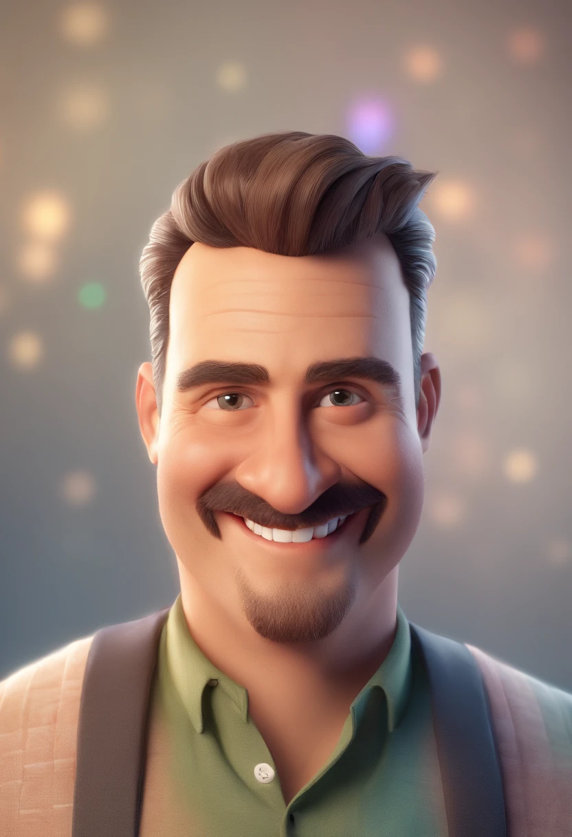 Smiling Man Illustration, sorriso insano, Homem de pele marrom com um sorriso gigante, happily smiling at the camera, sorriso atrevido, he's smiling, sorriso muito grande, Macho sorridente, foto de perfil headshot, rindo sorriso enorme, desenhando no estilo de Arte 3D, c4d, fundo de cor branco puro, estilo disney, estilo pixar render ilustracao Super Detalhe, 8k