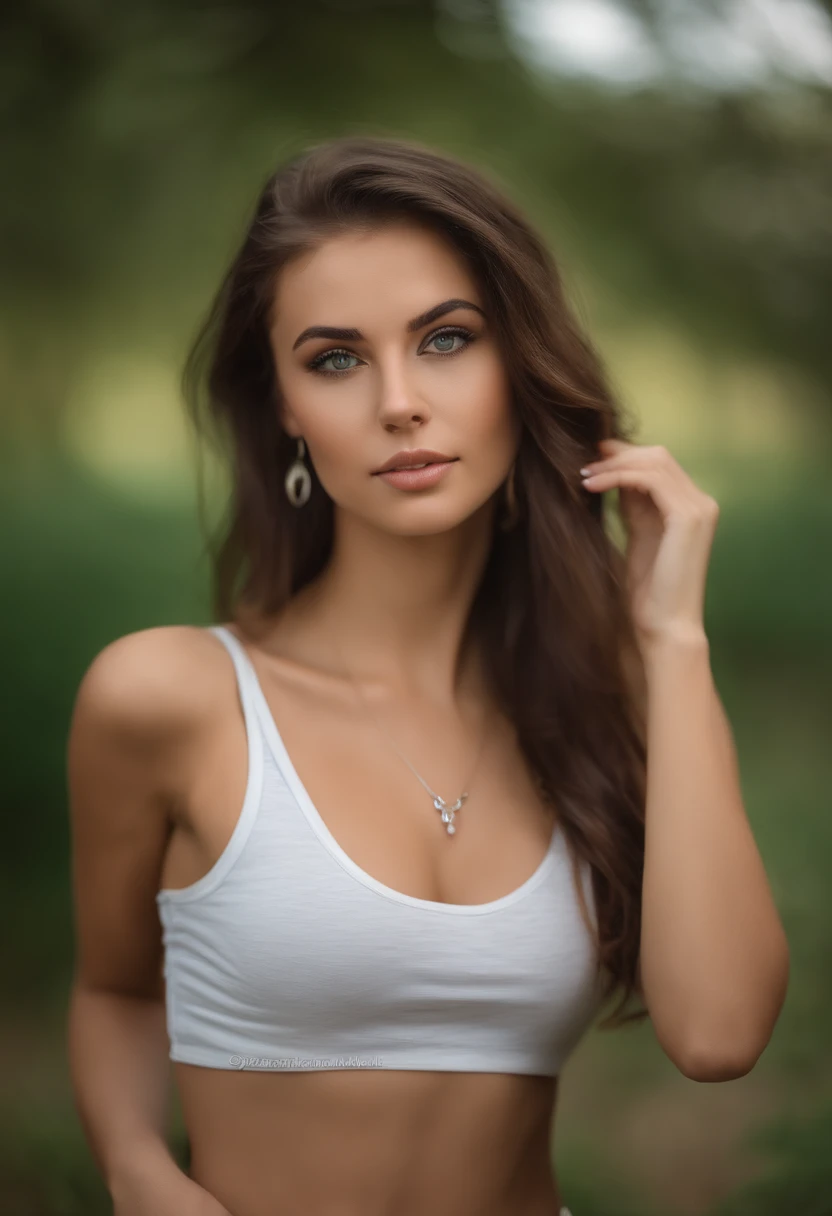 very beautiful realistic brunette woman