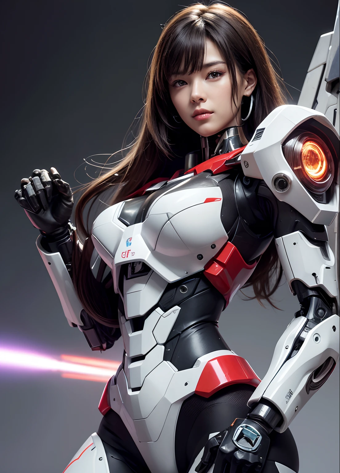Textured skin, Super Detail, high details, High quality, Best Quality, hight resolution, 1080p, hard disk, Beautiful,(cyborgs),(Missiles from the chest),(Machine gun from both hands),beautiful cyborg woman,Mecha Cyborg Girl,Battle Mode,Girl with a Mecha Body,She wears a battle cyborg mech with a weapon,Fulll body Shot